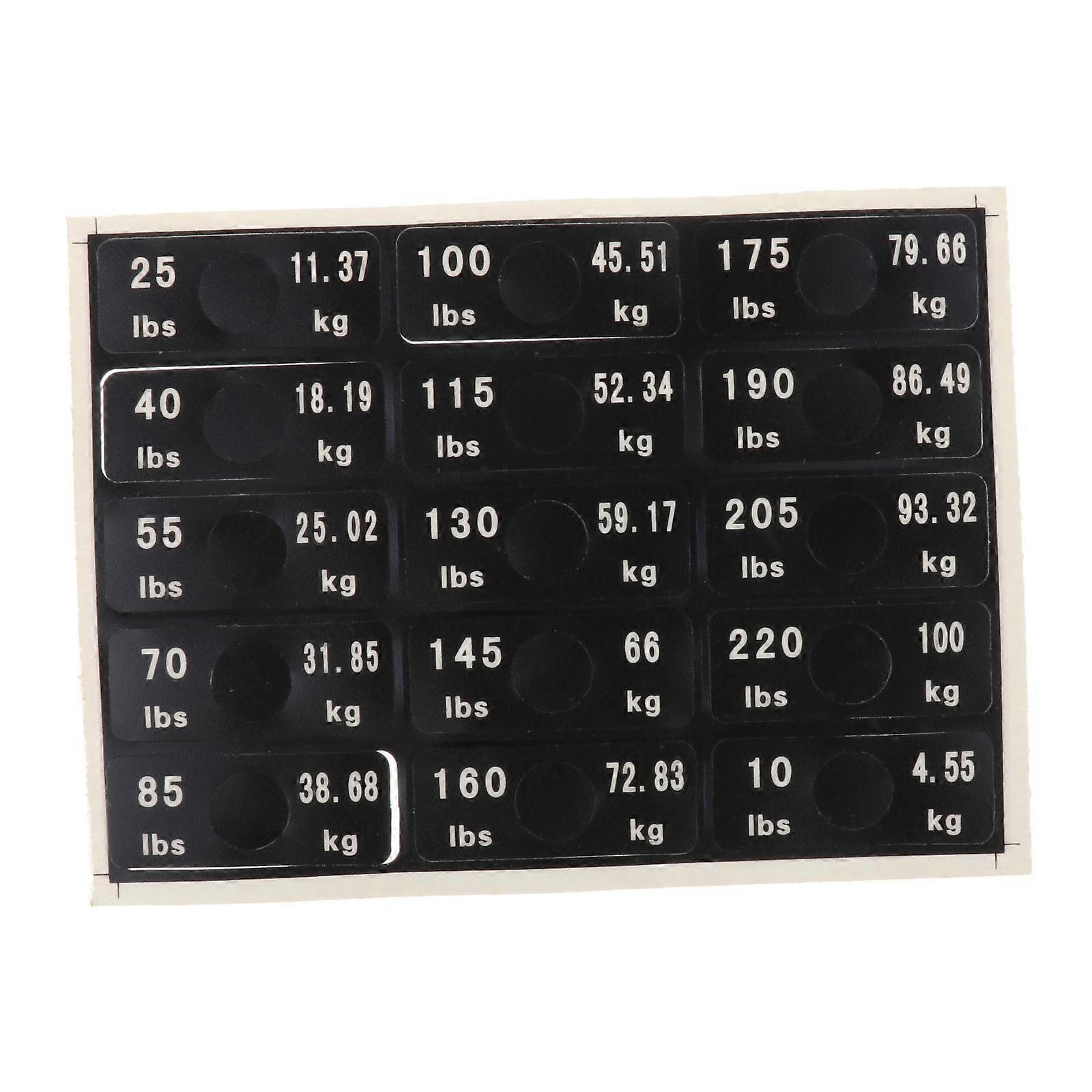 Weight Stack Labels Self Adhesive Weight Tags Universal Number Stickers