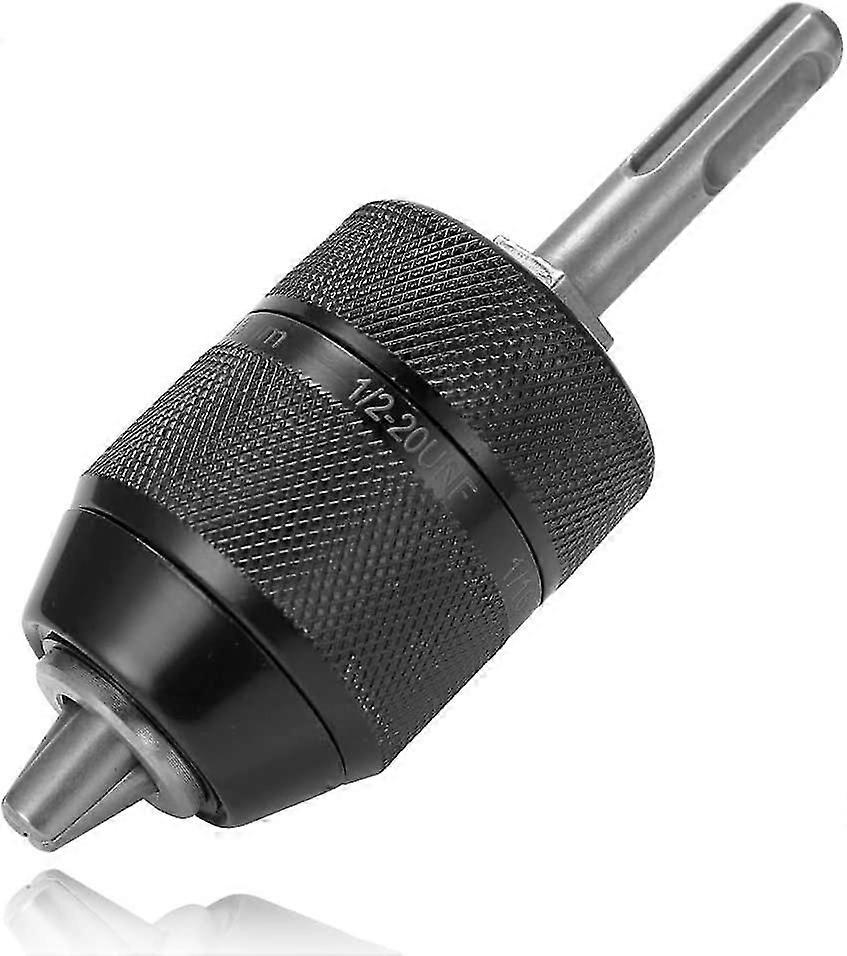 1/2-20UNF SDS Shank Plus Chuck Keyless Lock Adapter 2-13mm Capacity Professional Chuck Keyless Drill