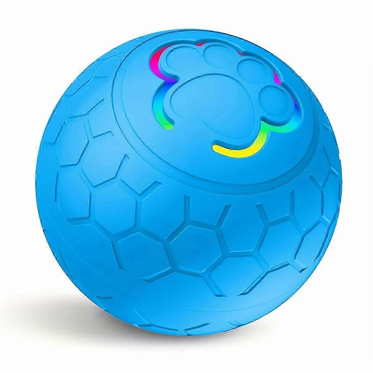 Interactive LED Pet Ball - Smart Rechargeable Toy with Automatic Bouncing, Rolling Actions, and Col