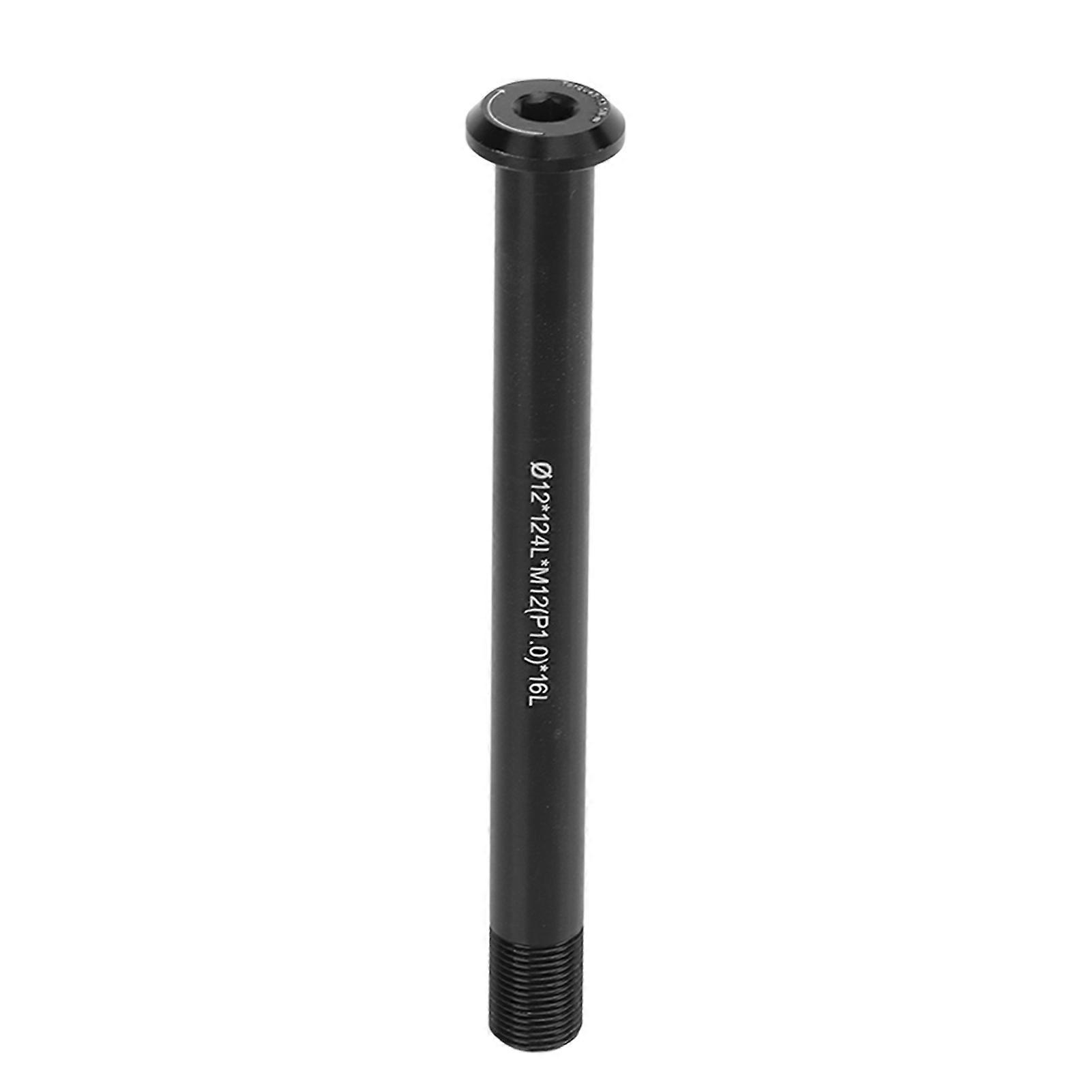 Aluminum Alloy Hubs Tube Shaft Bicycle Aluminum Alloy Hollow Hub Shaft Axle Bike AccessoryΦ12x124LxM12(P1.0)x16L