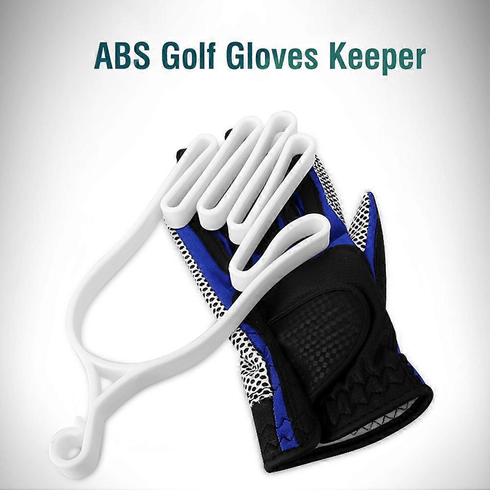 2Pcs Multipurpose Plastic Golf Gloves Rack Support Stretcher Accessory(White Light Pink)