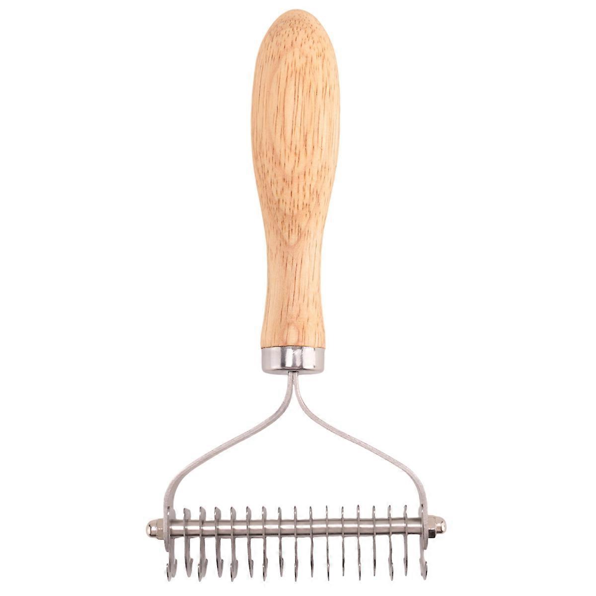 Pet Grooming Brush, 2 Sided Undercoat Rake for Dogs & Cats,Safe