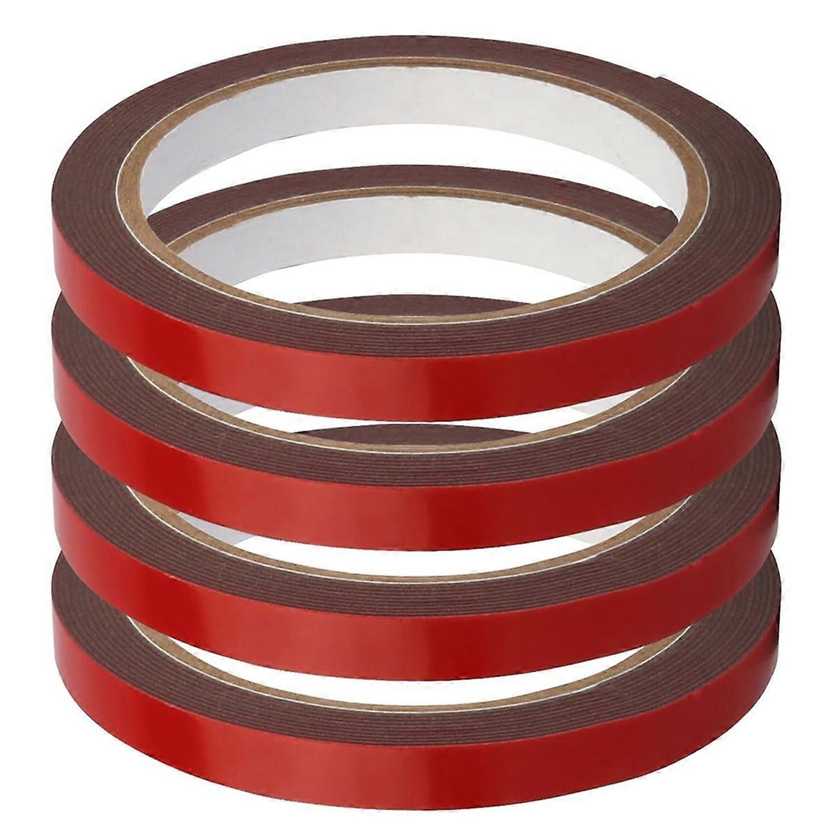 4 Rolls Car Double Sided Tapes Heavy Duty Double Sided Foam Tapes Strong Mounting Adhesive Tapes