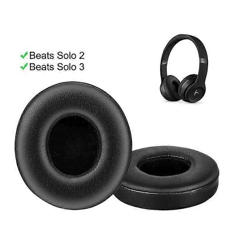 Replacement Ear Pads for Solo 2 Solo 20 and Solo 3 Solo 30 Wireless Bluetooth Headphones Earpad Foam Cushion Black