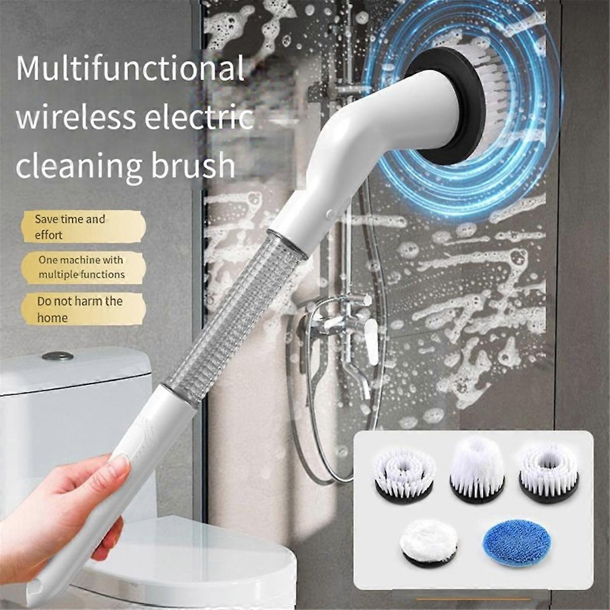 Electric cleaning brush, replaceable brush electric scrubber