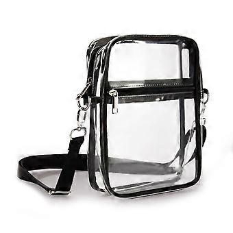  Clear Crossbody Messenger Shoulder Bag Gjennomsiktig veske for kvinner Work Travel