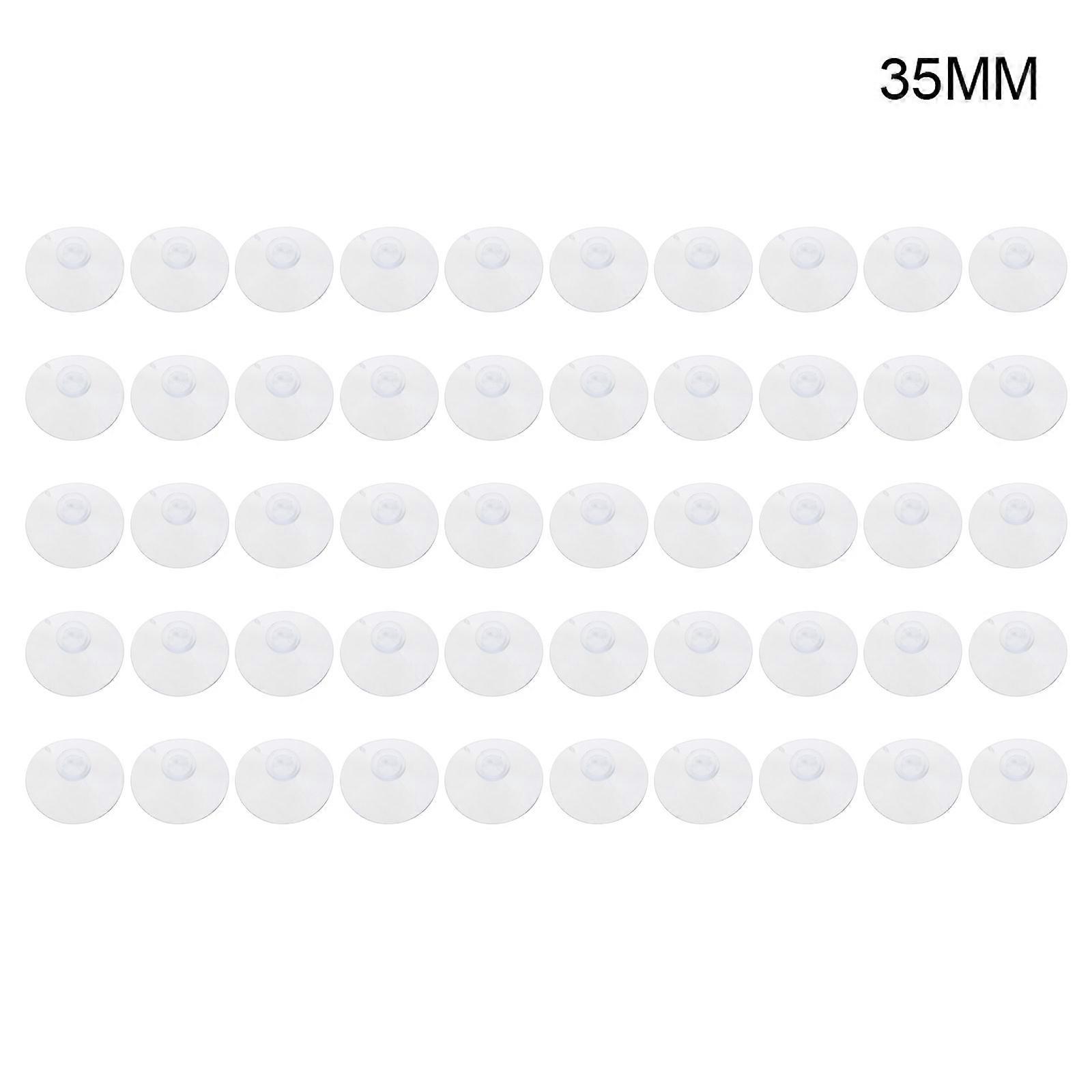 50 σαφείς βεντούζες πακέτων χωρίς πλαστικά Κορόιδο χρησιμότητας PVC γάντζους Κορόιδο μαξιλάρια για την εγχώρια διακόσμηση &; οργάνωση (7 μεγέθη) 35mm