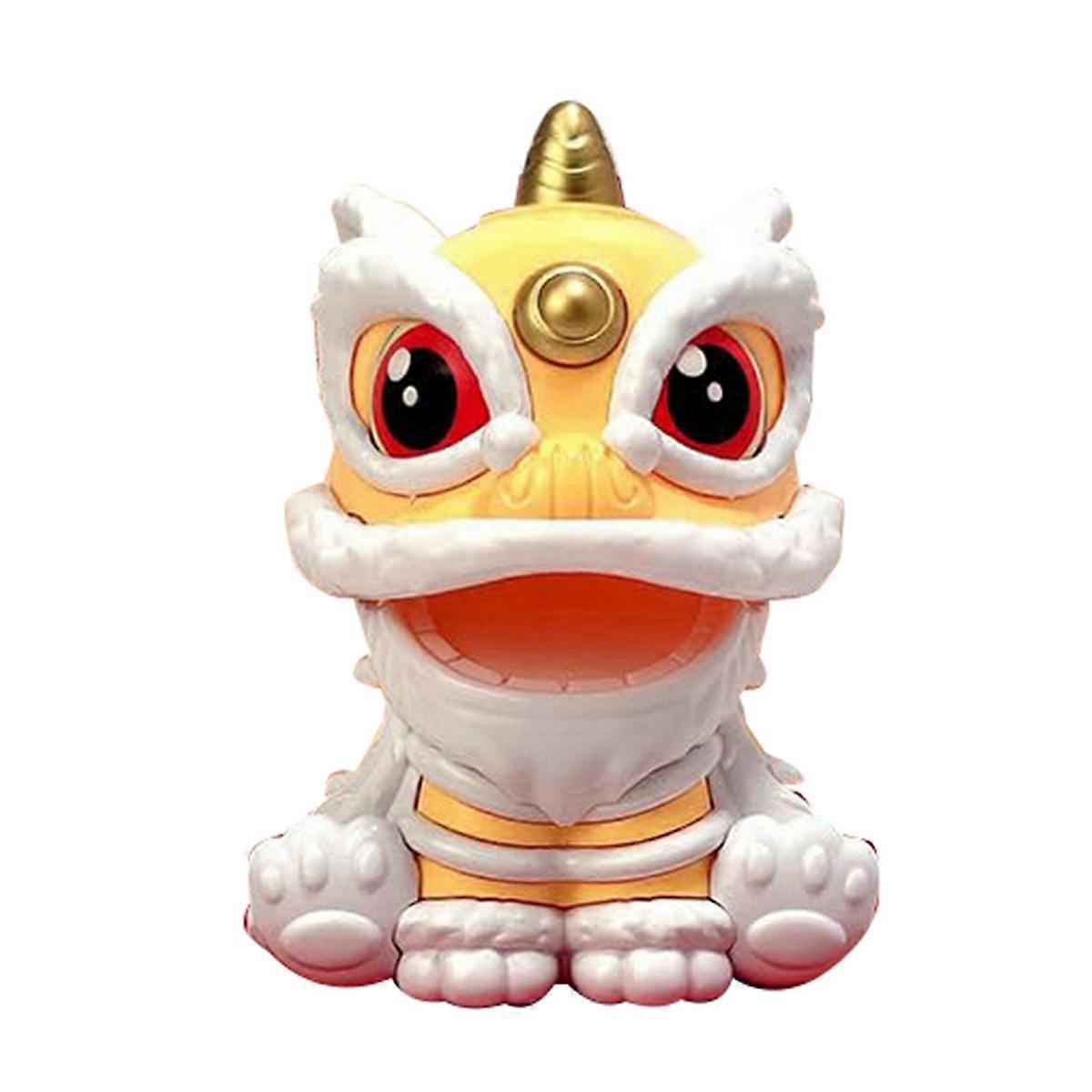 Lucky Lion Dance Model Solar Powered for car office Home Decoration-A
