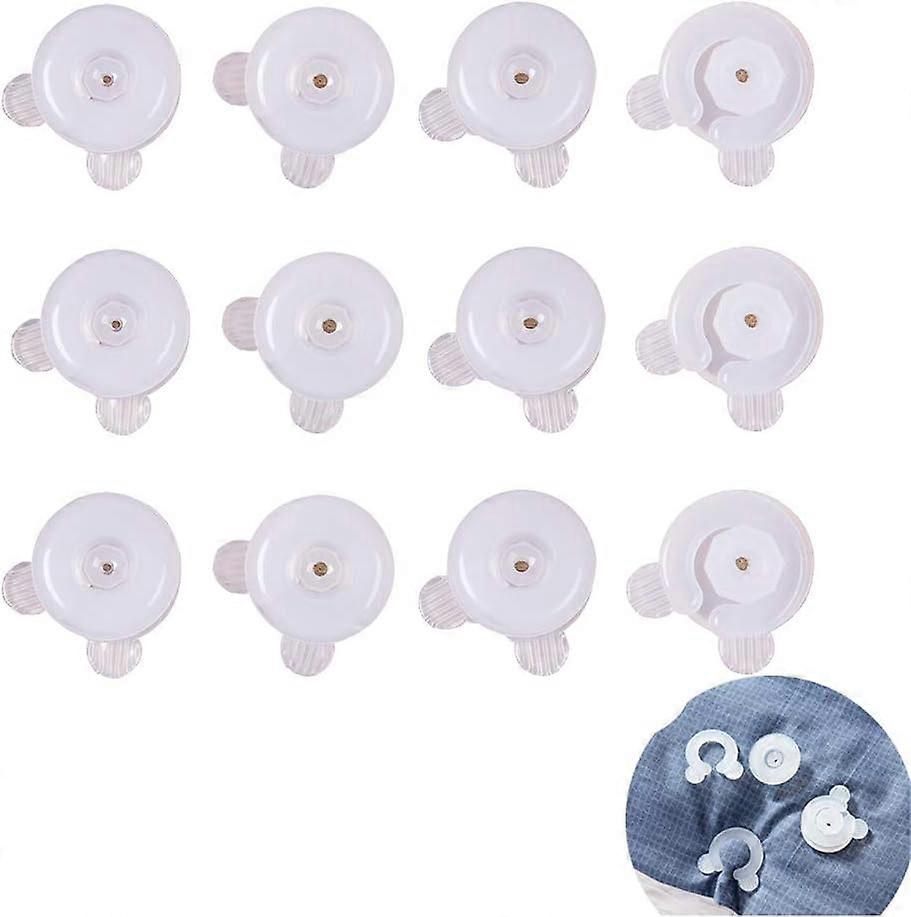 Duvet Comforter Clips, Plastic Material, Secure Bedding, Prevent Shifting, Compact White Design