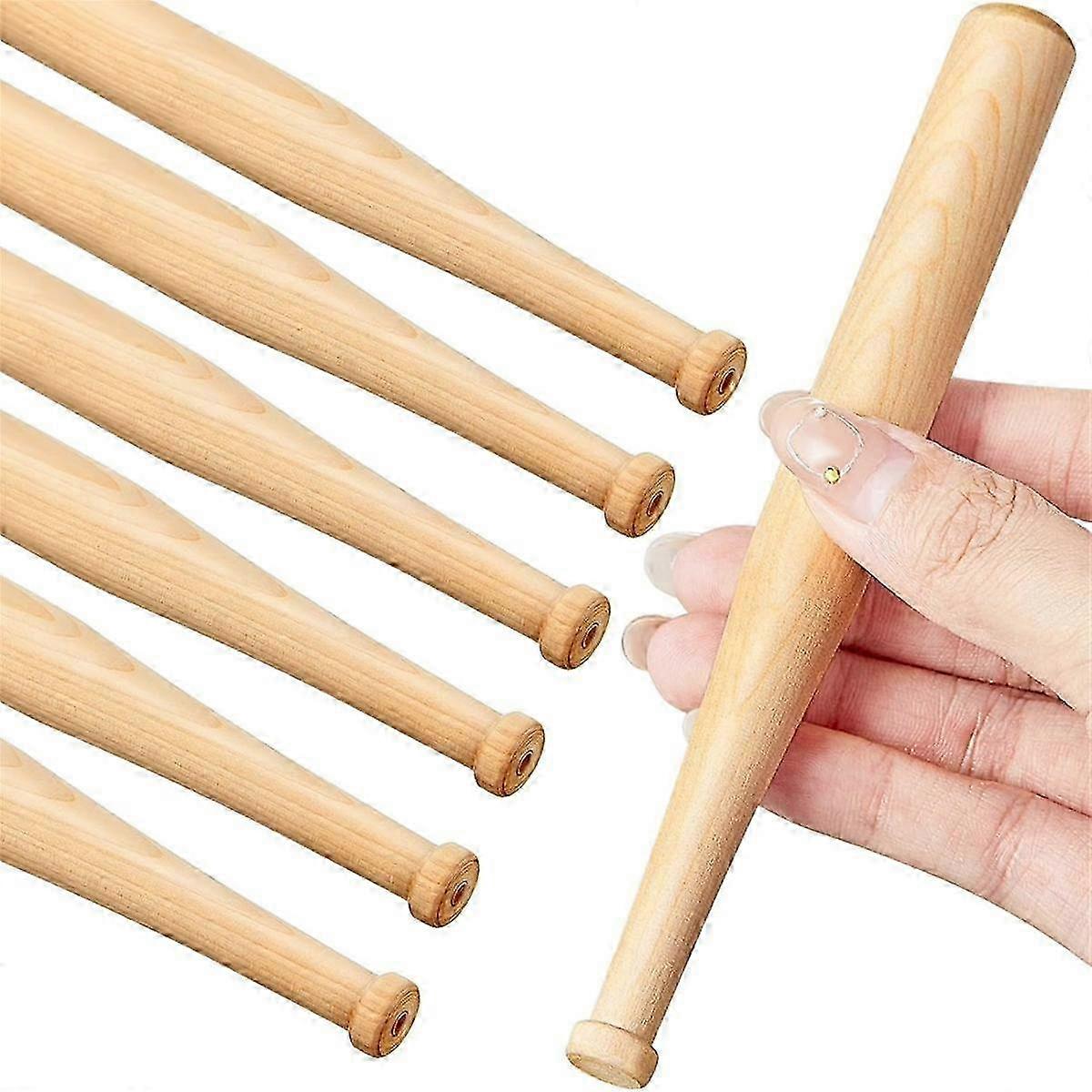 未完成の6インチミニ野球バット6ピース小さな木製バット塗装の準備ができて