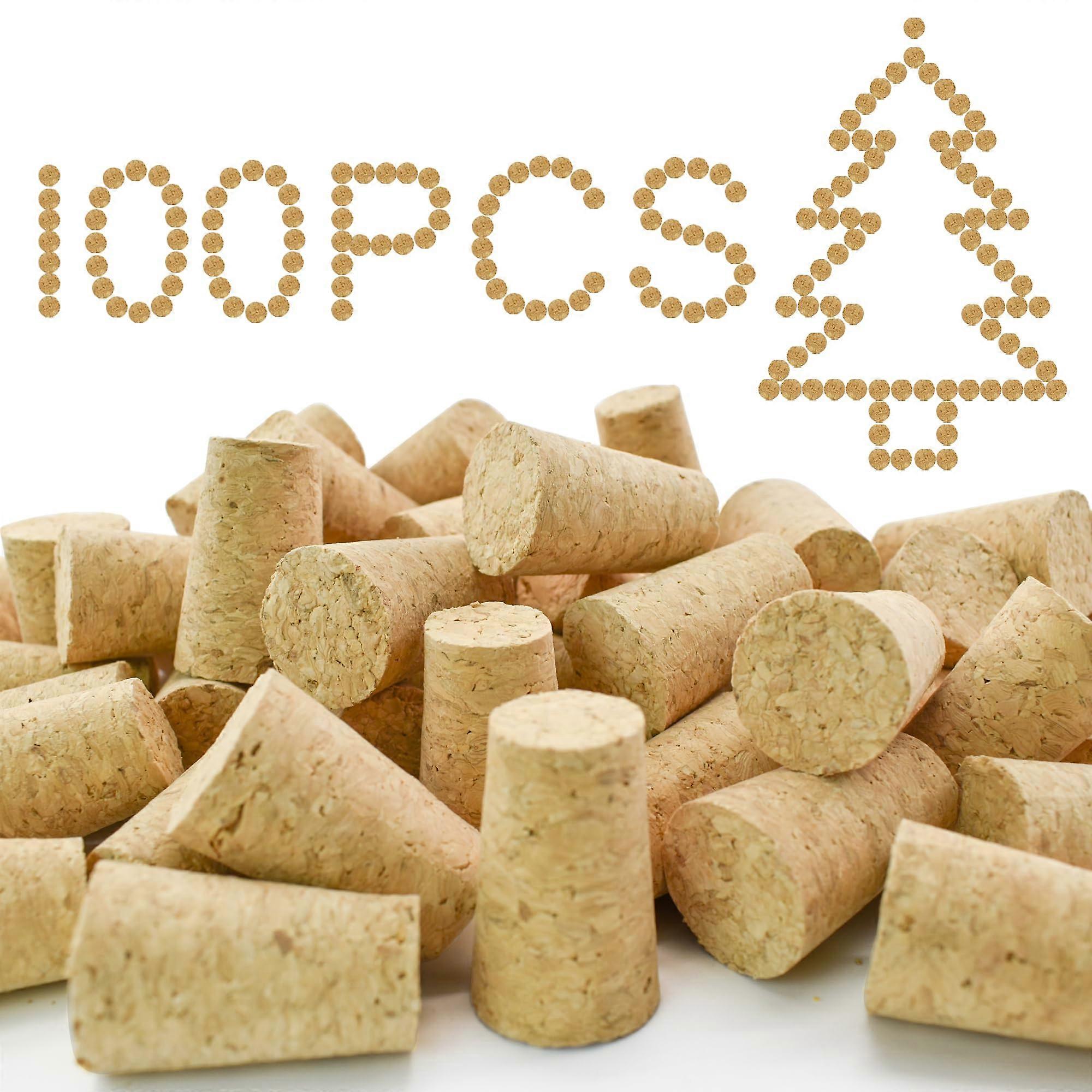 100 pcs Natural Soft Corks for Making Crafts #9 Tapered