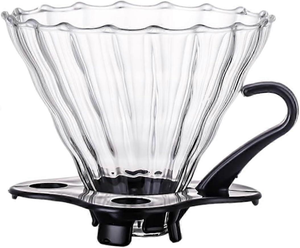1 Set Creative Glass Coffee Filter Funnel Household Coffee Strainer Funnel