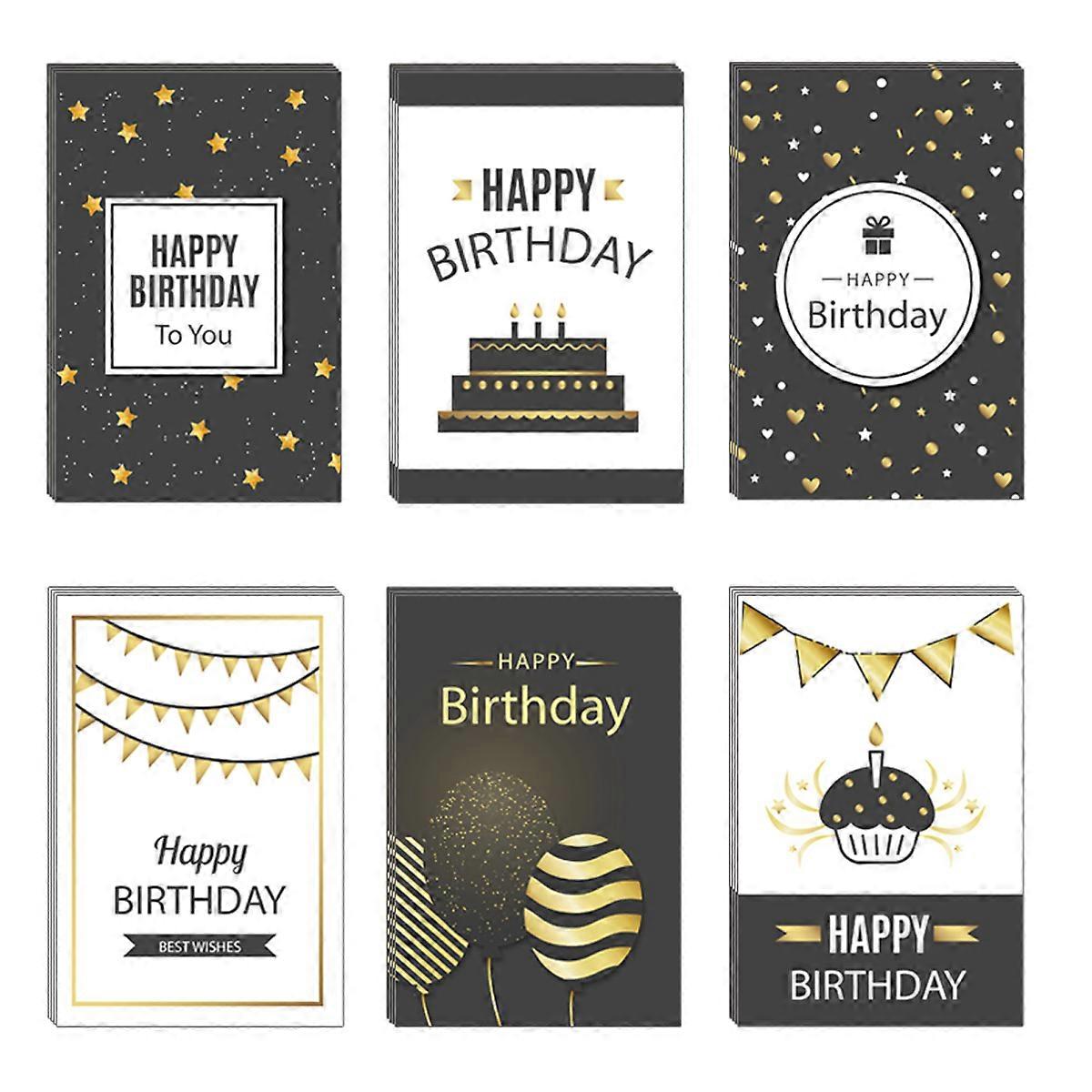 Birthday Greeting Card, Set, Flat Card, Folding, with Envelope, Sticker
