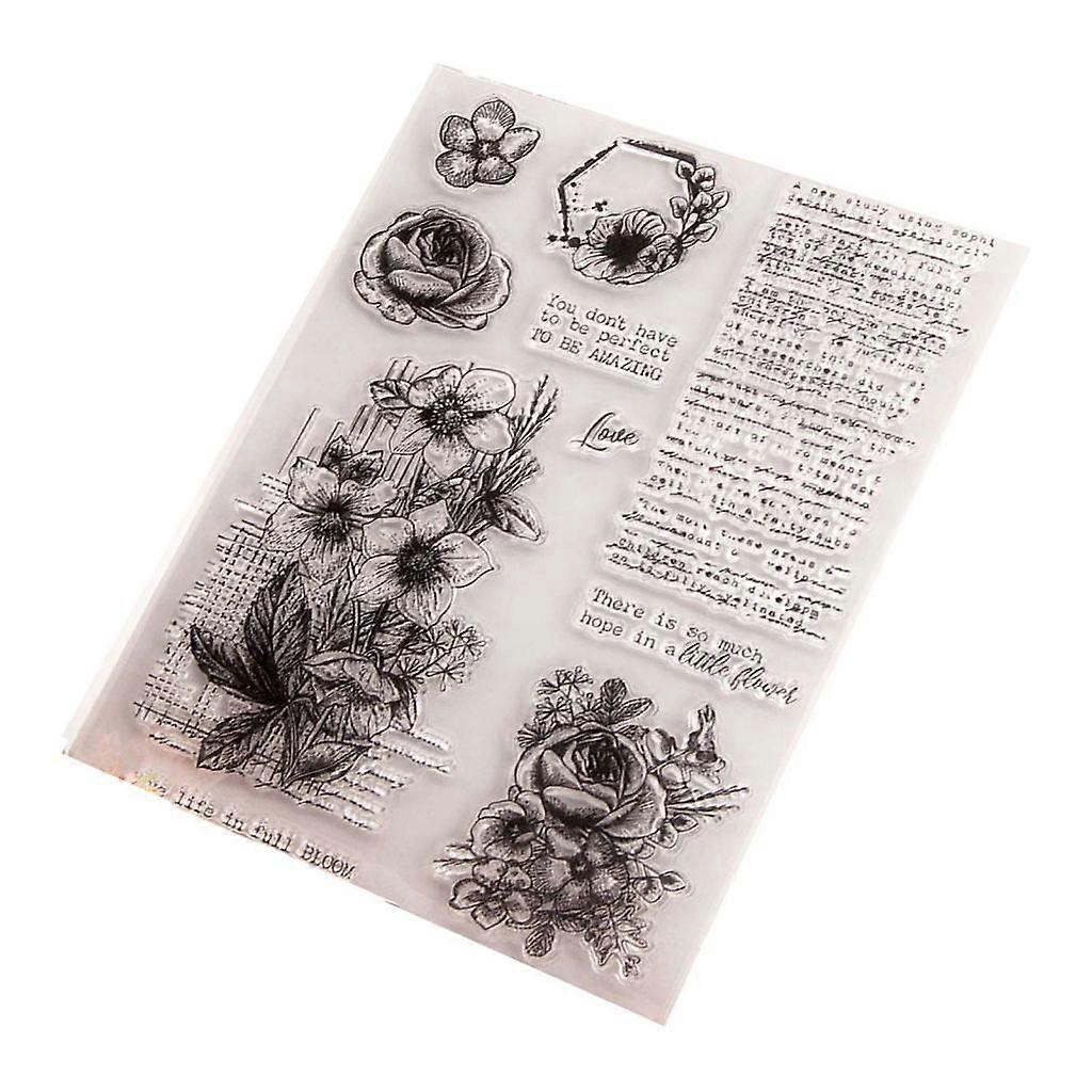 Klare stempler Blomst Gennemsigtige Stempler Segl Silikone Stempler til kortfremstilling