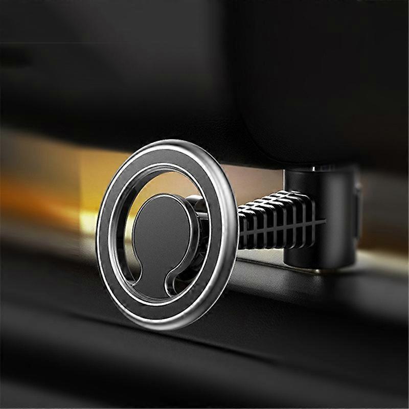 D19 حامل هاتف محمول مغناطيسي للسيارة حامل ملاحة معدني قابل للتدوير ، المواصفات: مقعد (فضي) مقعد D19 (فضي)