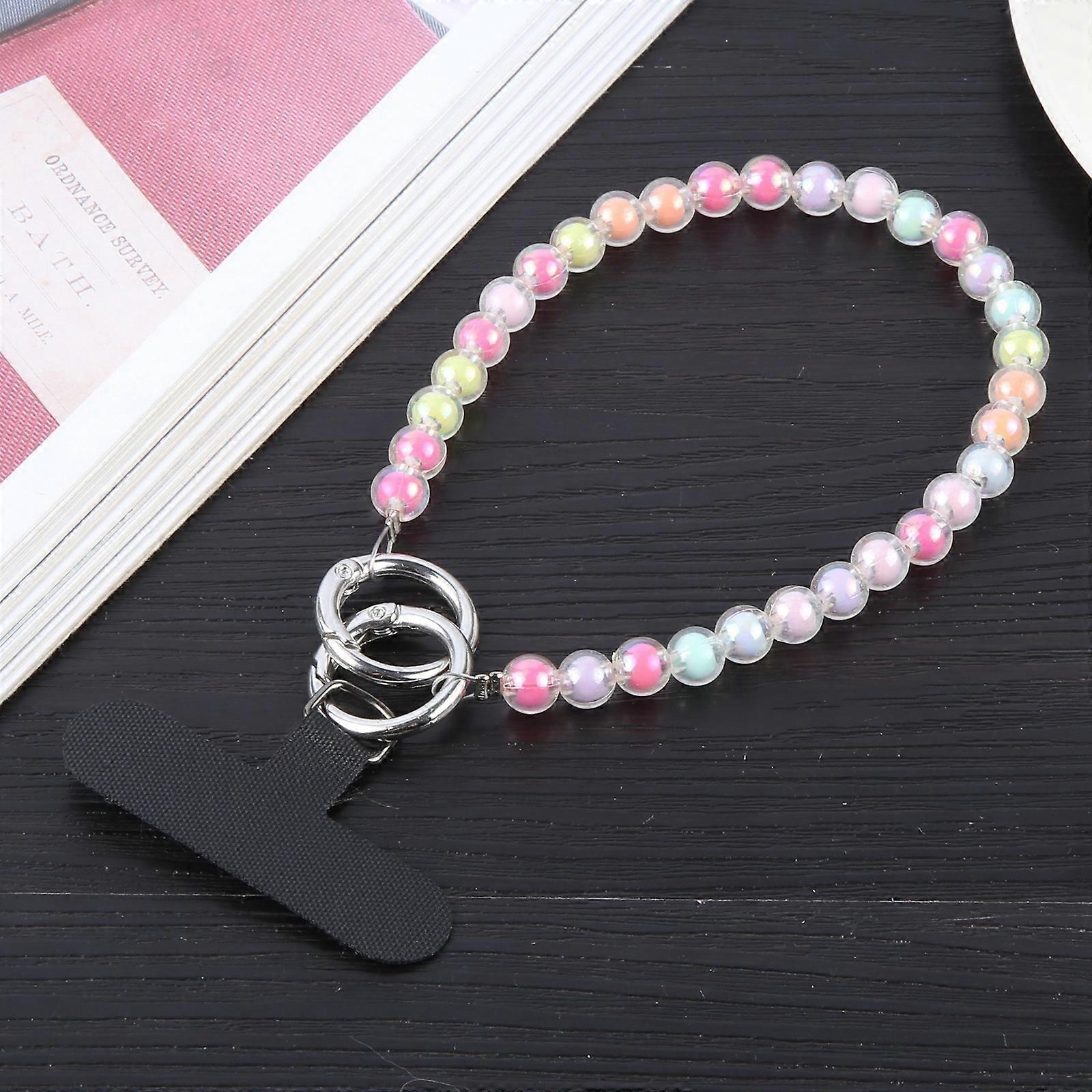 Mobile Phone Anti-lost Dazzling Clear Colorful Short Bead Chain Clear Colorful Short Chain