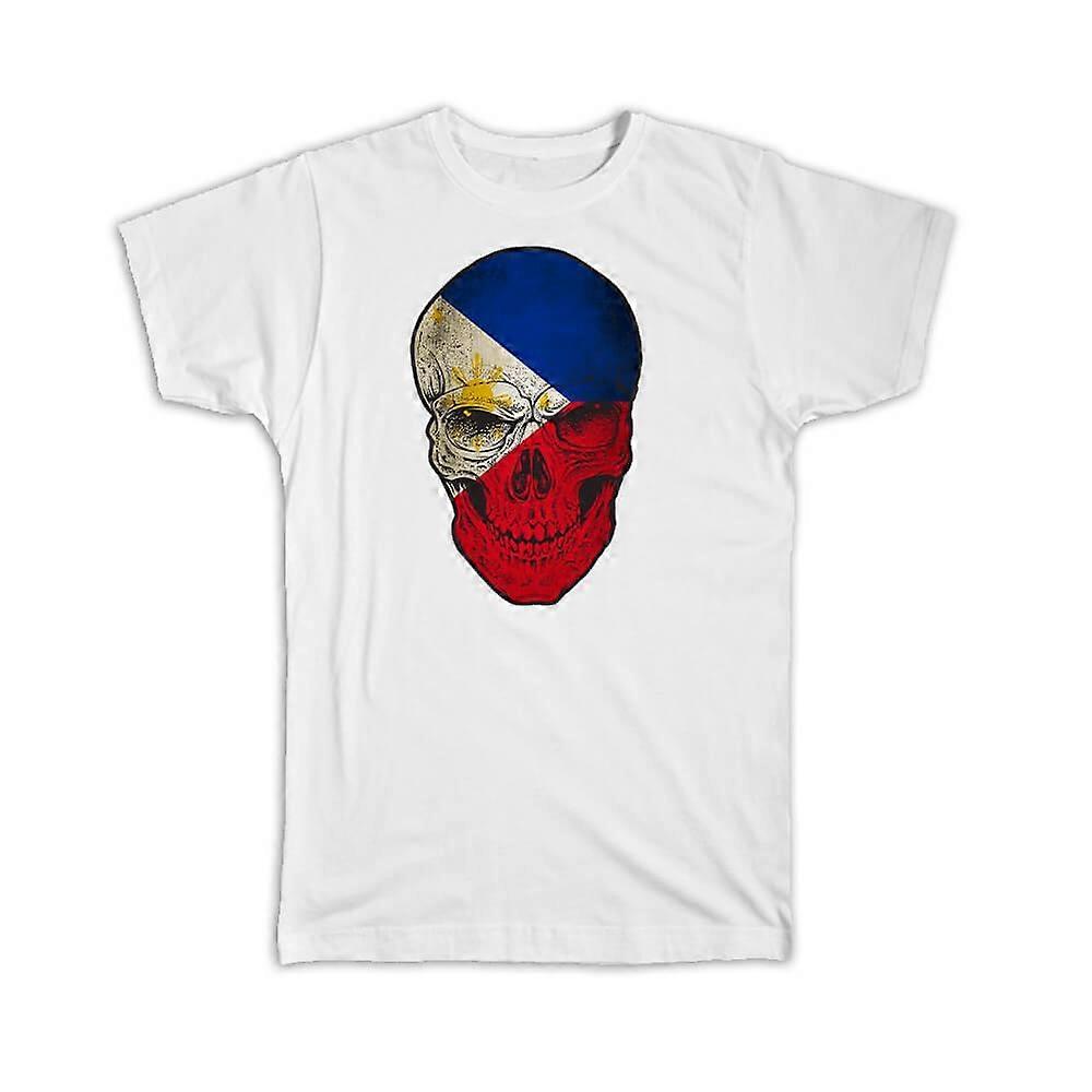 Gift T-Shirt: Phillipines Flag Skull Filipino