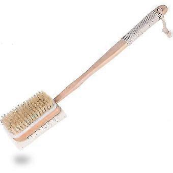 Back Wash Brush Long Handle Bath Brush Skin Exfoliating Double Sided Brush