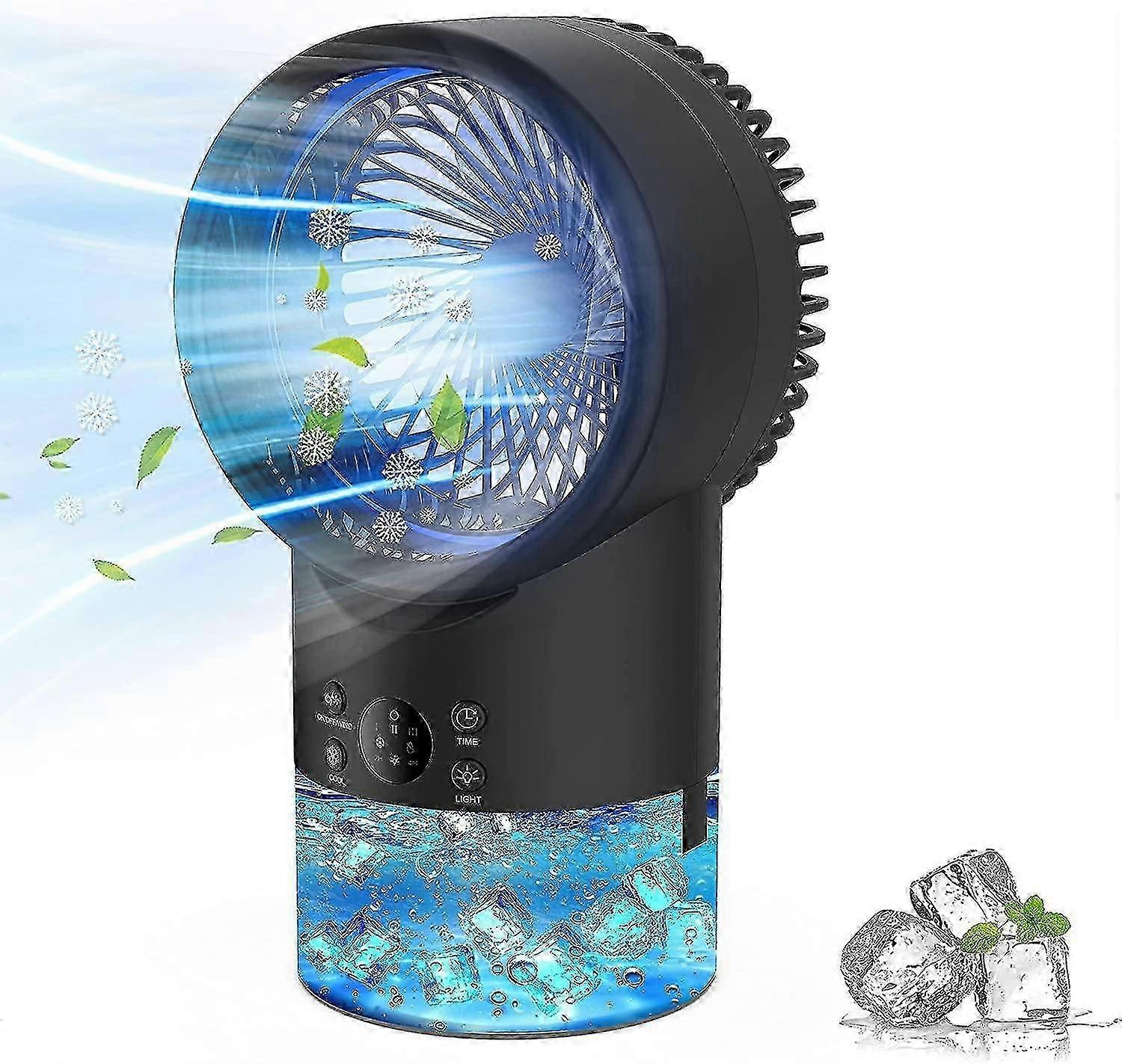 Portable Air Cooler Mobile Air Conditioner, 4-in-1 Portable Air Conditioner Fan Air Humidifier Condi