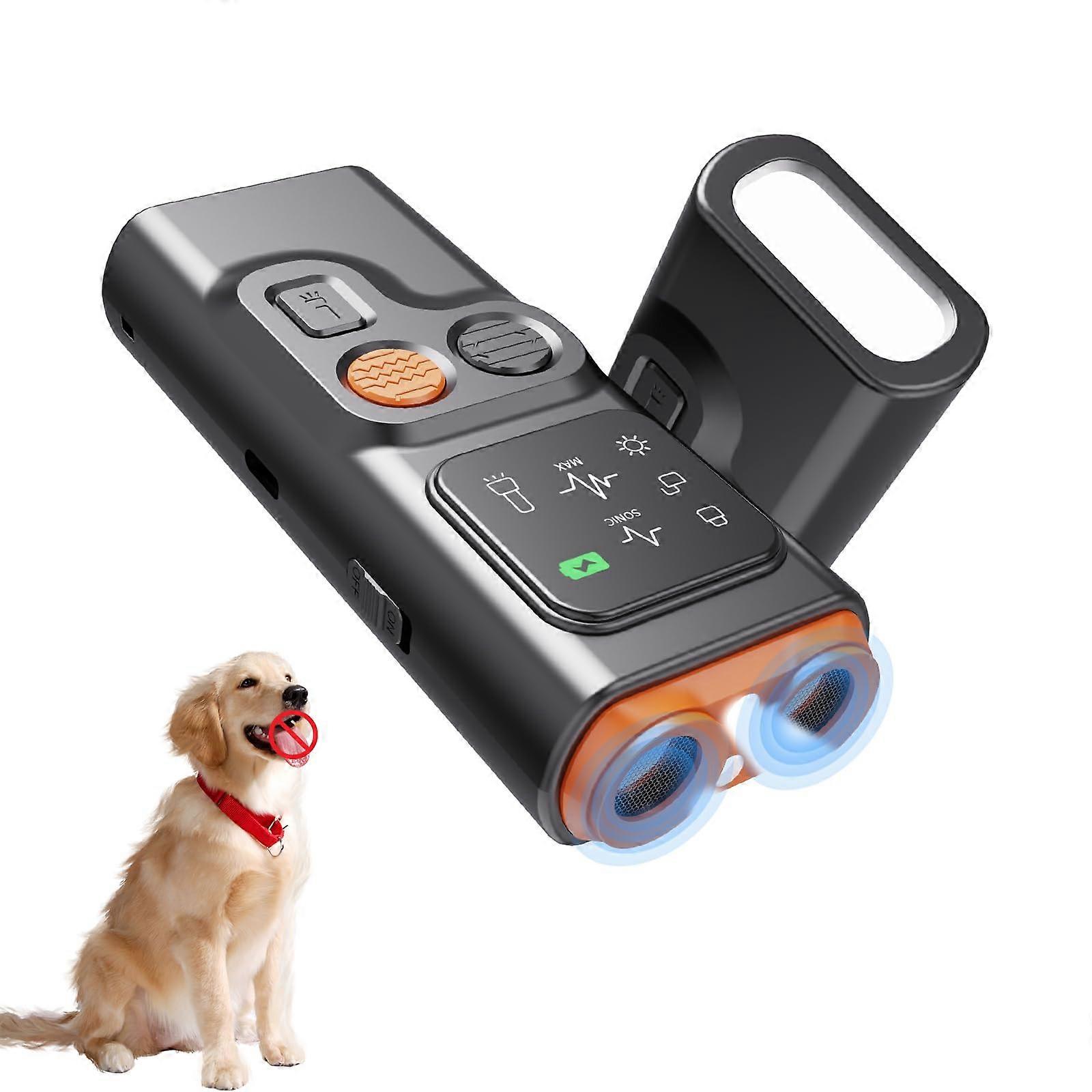 P7 Ultrasonic Dog Repellent Device With 30-Day Battery Life And Dual High-Intensity Sonic Modes For Anti-Bark Control