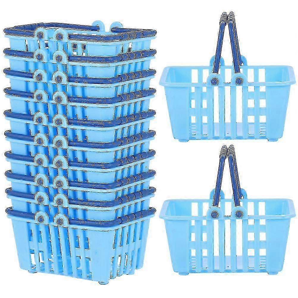 12 قطعة سلة تسوق صغيرة منزل سلة تسوق زخرفة أطفال سلة تسوق لعبة محظوظة