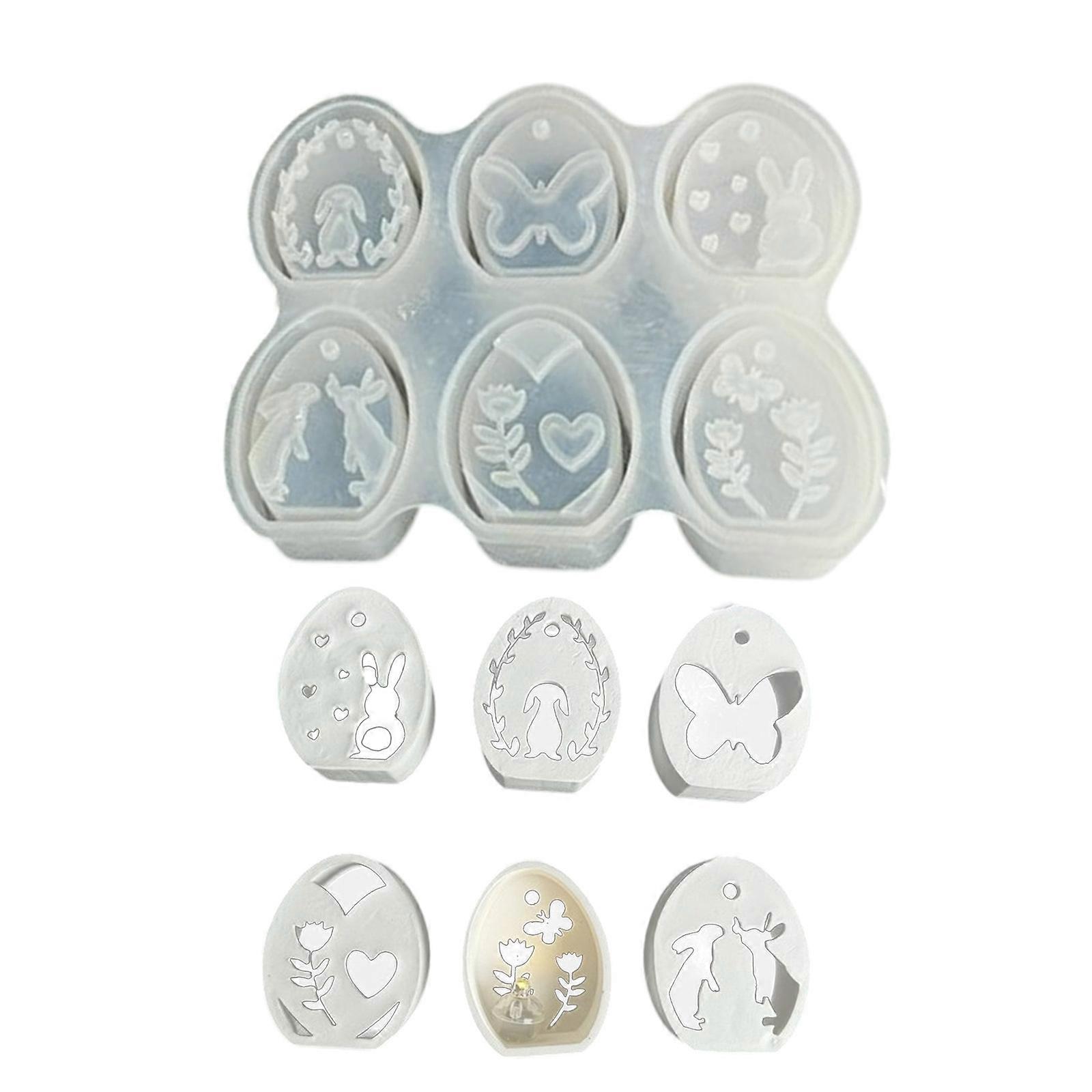 Easy Releasing Silicone Mold Ornament Molds Easter Theme Casting Molds for Crafting Eggs for Holiday Gifts and Projects