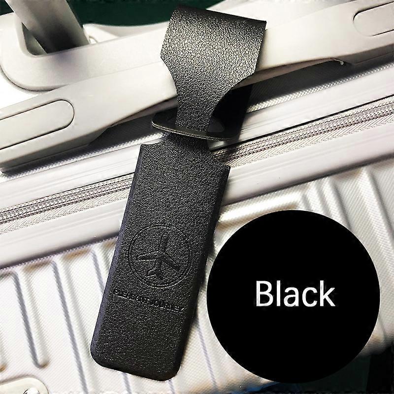 Luggage Tag PU Leather Long Strip Hanging Luggage Tag Portable Travel Accessories for Suitcase Handbags Backpacks Name ID Address Tags