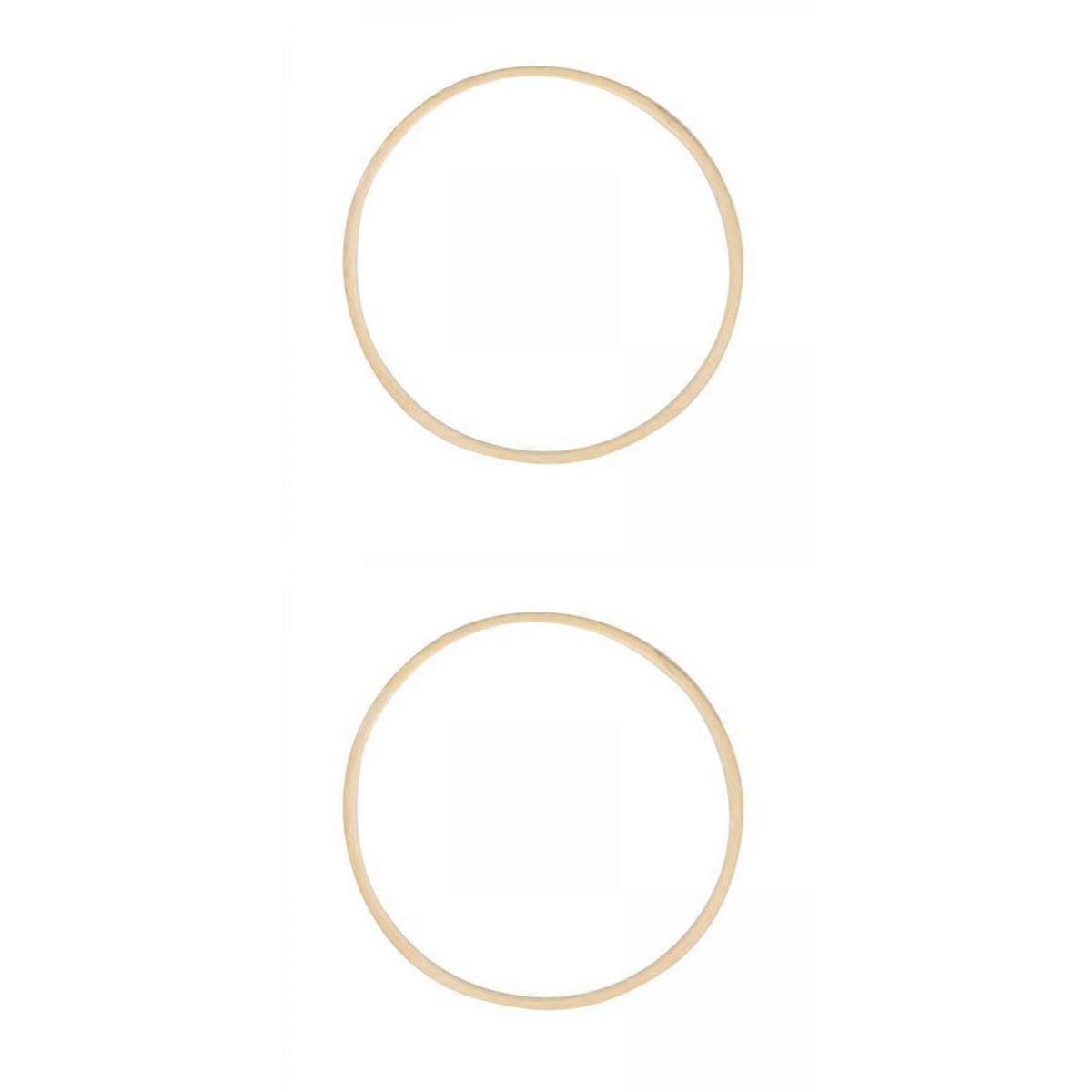 2x Embroidery Hoops Bamboo Circle Stitch Round for DIY