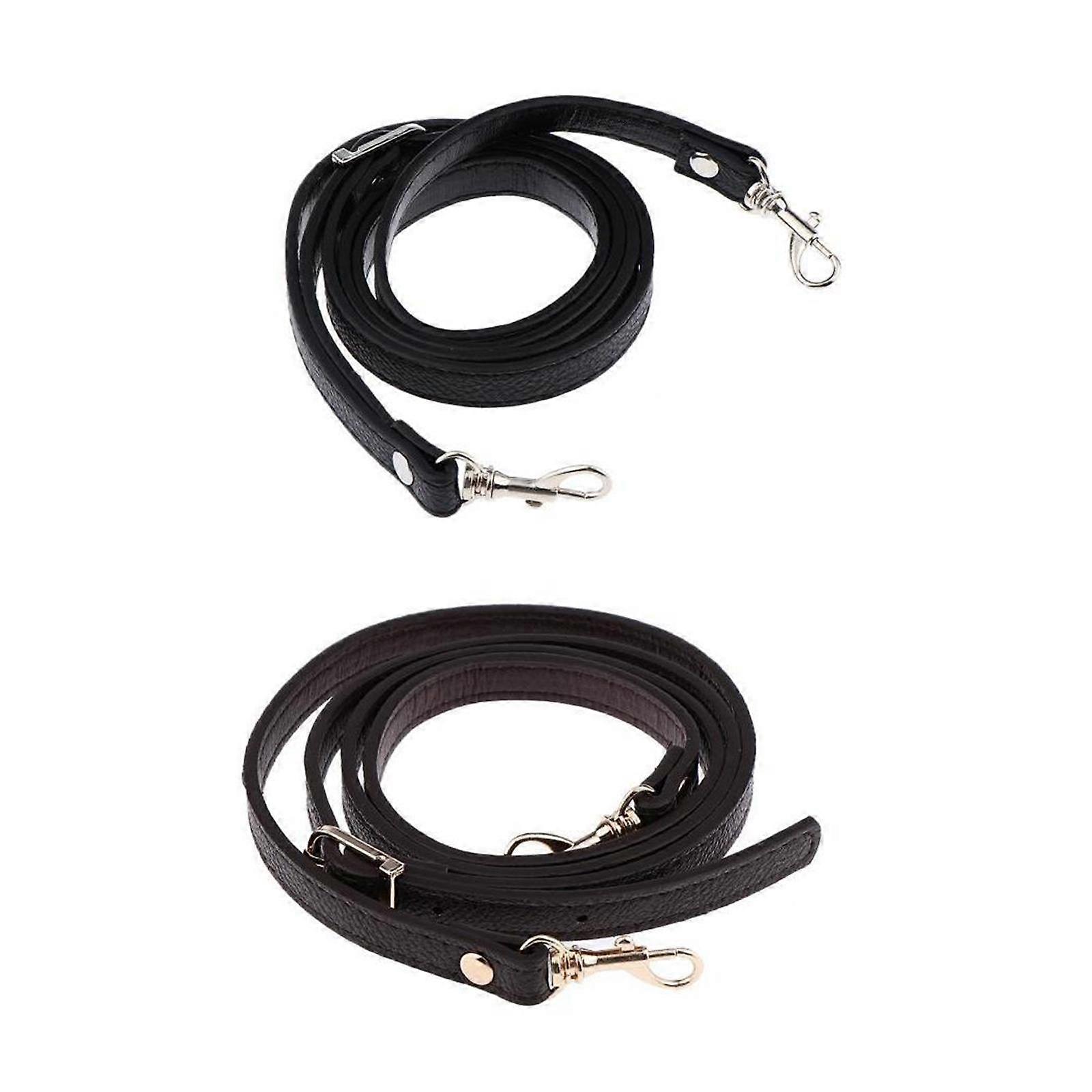 2x Adjustable PU Leather Shoulder Bag Strap Belt Replacement Lobster