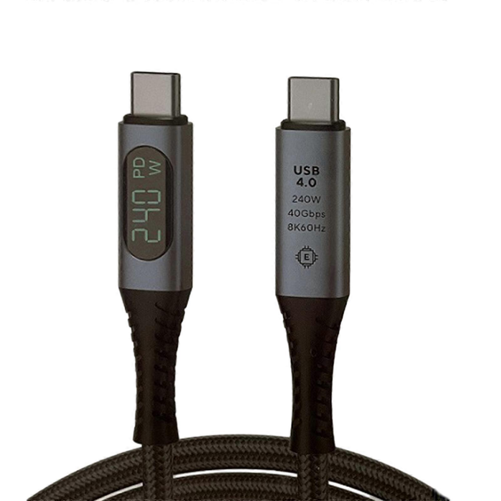 USB 4 Cable Supporting 8K Display and Powerful 240W Charging 40Gbps Data Transfer USB C Cable for Phone 15Pro/15ProMax