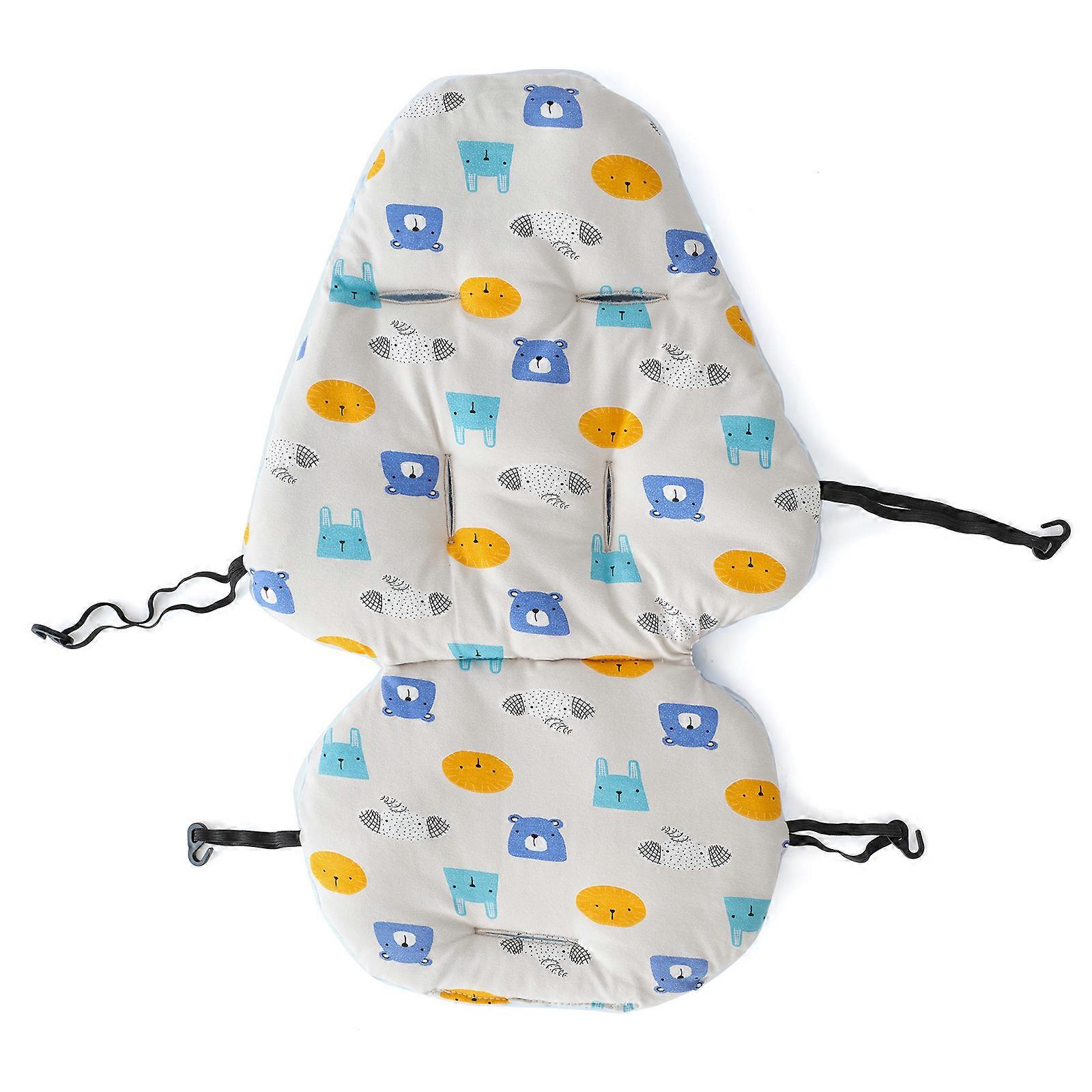 Baby Stroller Double Side Cushion Soft Baby Support Cusion Seat Pad Seat Liner for Toddler Pram Pad with Cartoon Pattern