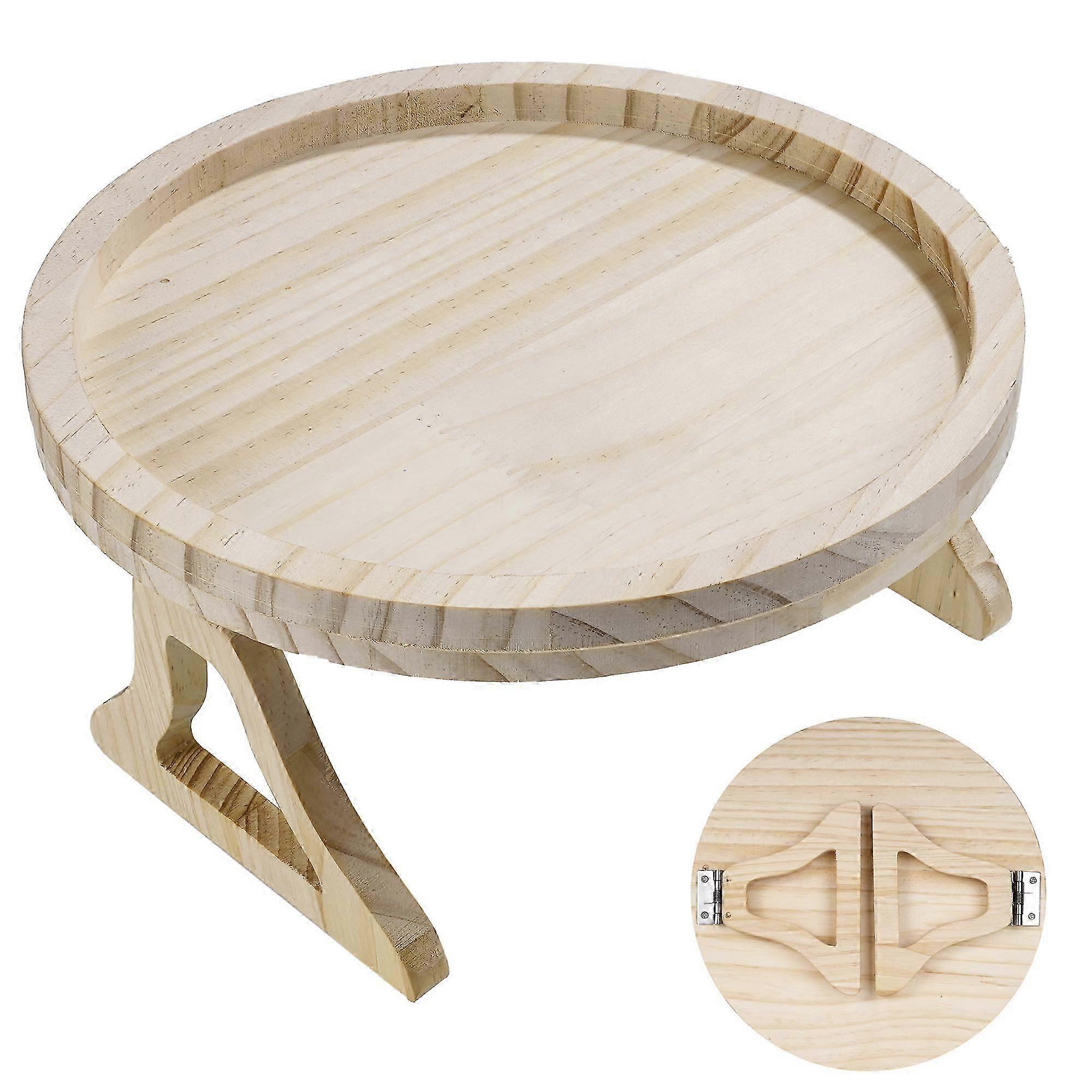 Canapé Bras Clip Plateau Table en Bois Pour Larges Canapés Pliant Table Support