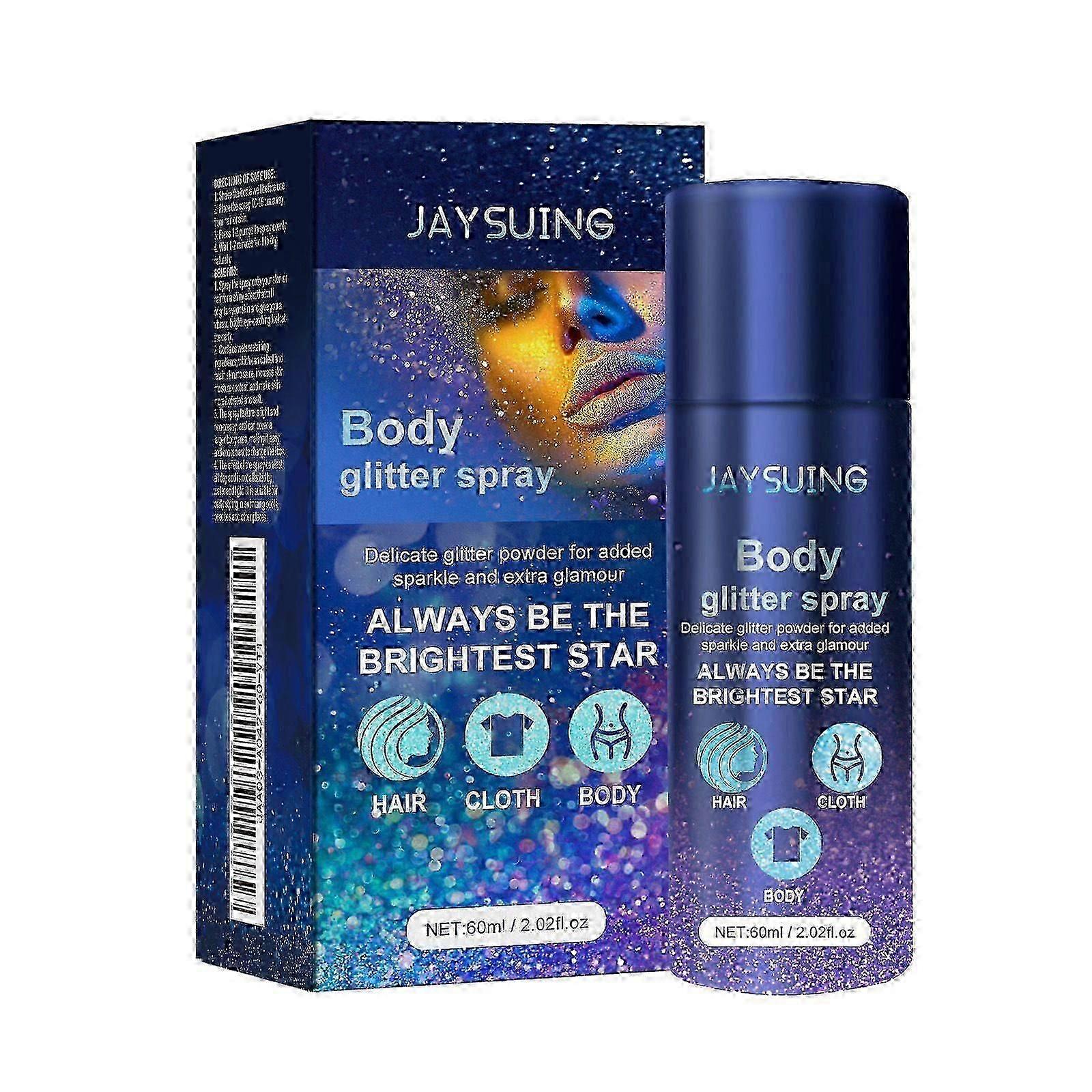 Jaysuing Flash Spray Ansigtsbehandling Krop Kraveben Hår Highlight Spray Aftenfest Atmosfære Lysne Glitter Pulver