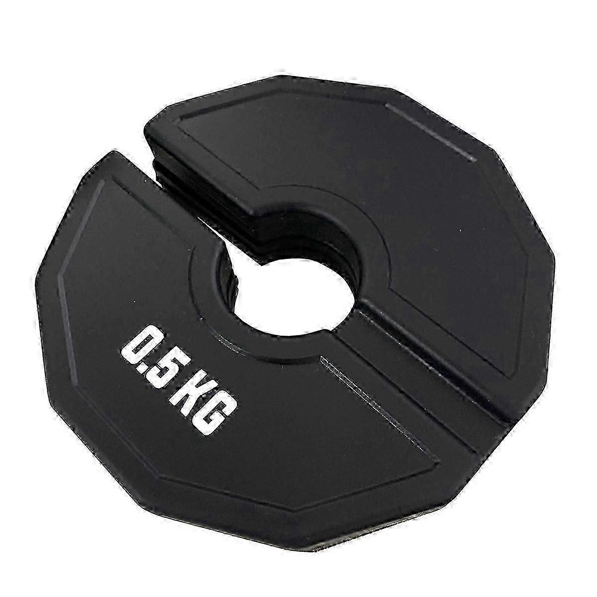 Gym Micro-Plates Dumbbell Fractional Weight Plate Rubber Fractional Weight Plates Add-on Change Black 0.5kg