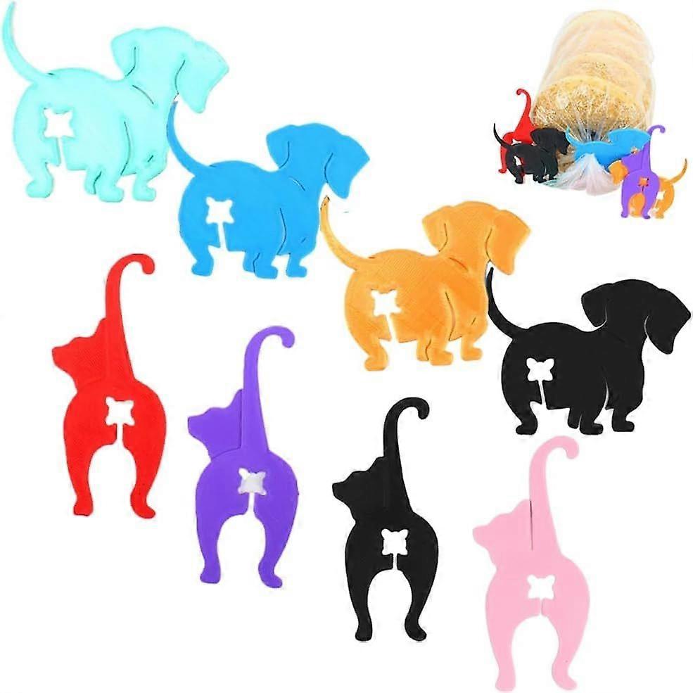 Spona na chlieb pre mačky, kravata na tašku na chlieb pre mačky, 3D tlačené opakovane použiteľné spony na vrecko na chlieb pre mačky, spony na vrecko na potraviny Stlačte vrecko na ovocný chlieb na jedlo Cinch, uchovávajte jedlo Fres