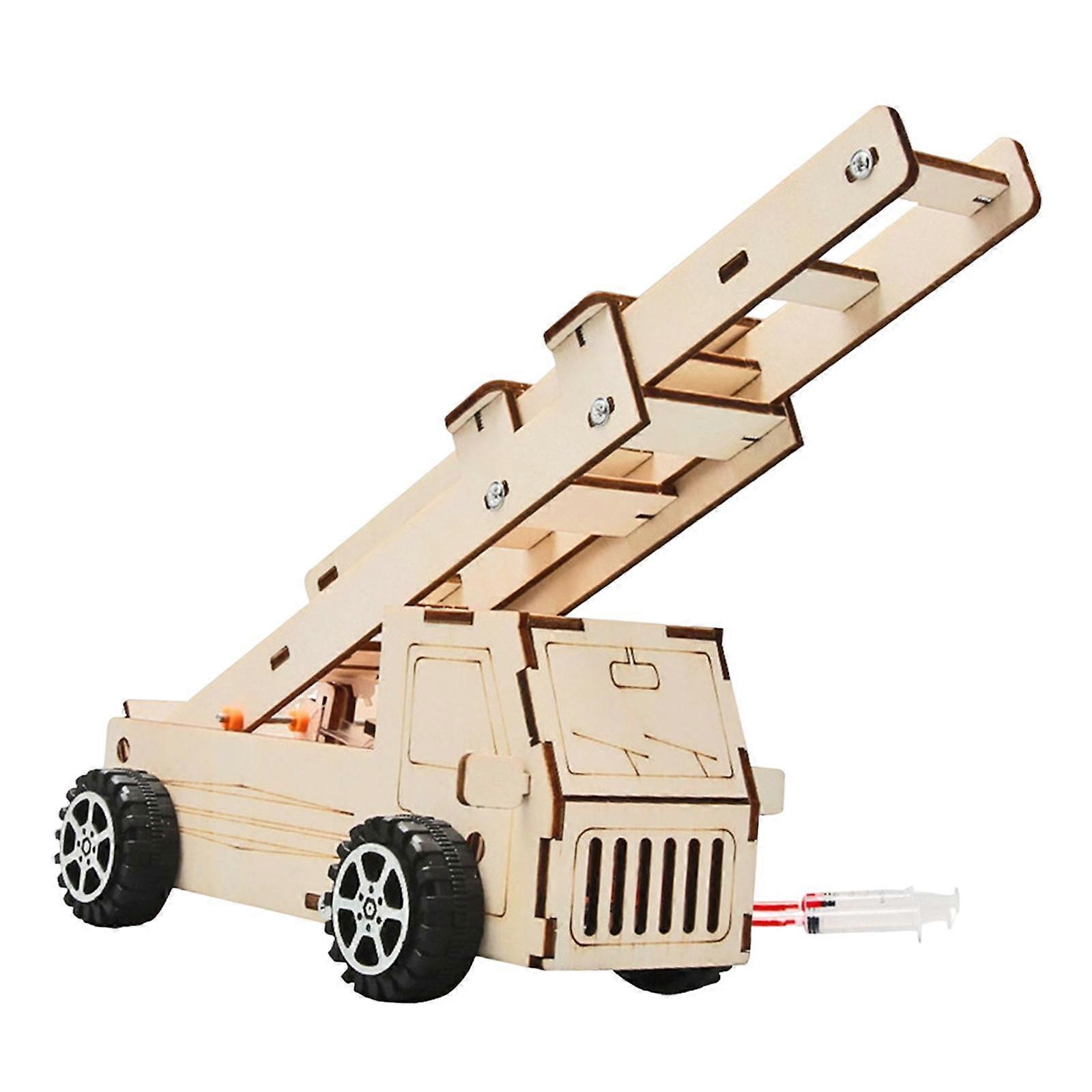 Wooden Science Experiment Kits Learning Wooden Fire Engine for School