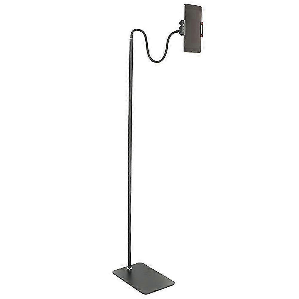 175cm Tablet Floor Stand Cell Phone Holder with Flexible Gooseneck and Stable Base, 360 Degree Rotation