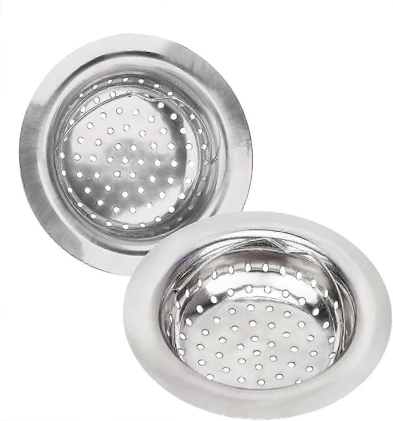 2 PCS Kitchen Sink Strainer,Stainless Steel Sink Filter Strainer Hand-held Protector