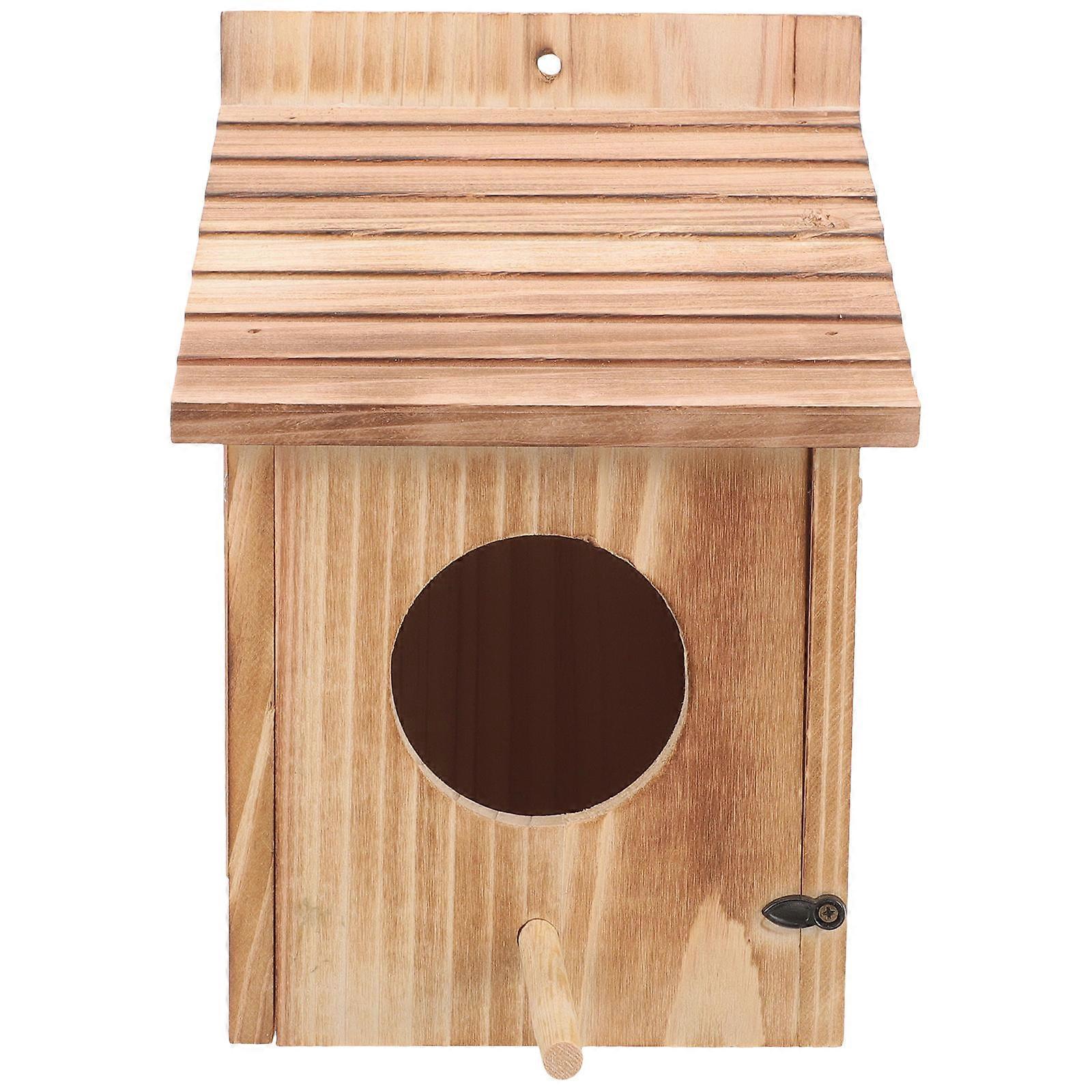 Nesting Box for Parakeets, Stylish Wooden Addition to Your Yard