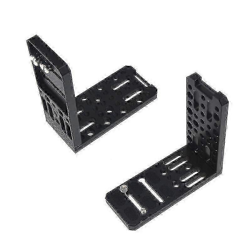 Black Studio Stand & Mount Accessories Universal L Shape Bracket Aluminum Quick Release Bracket Ca