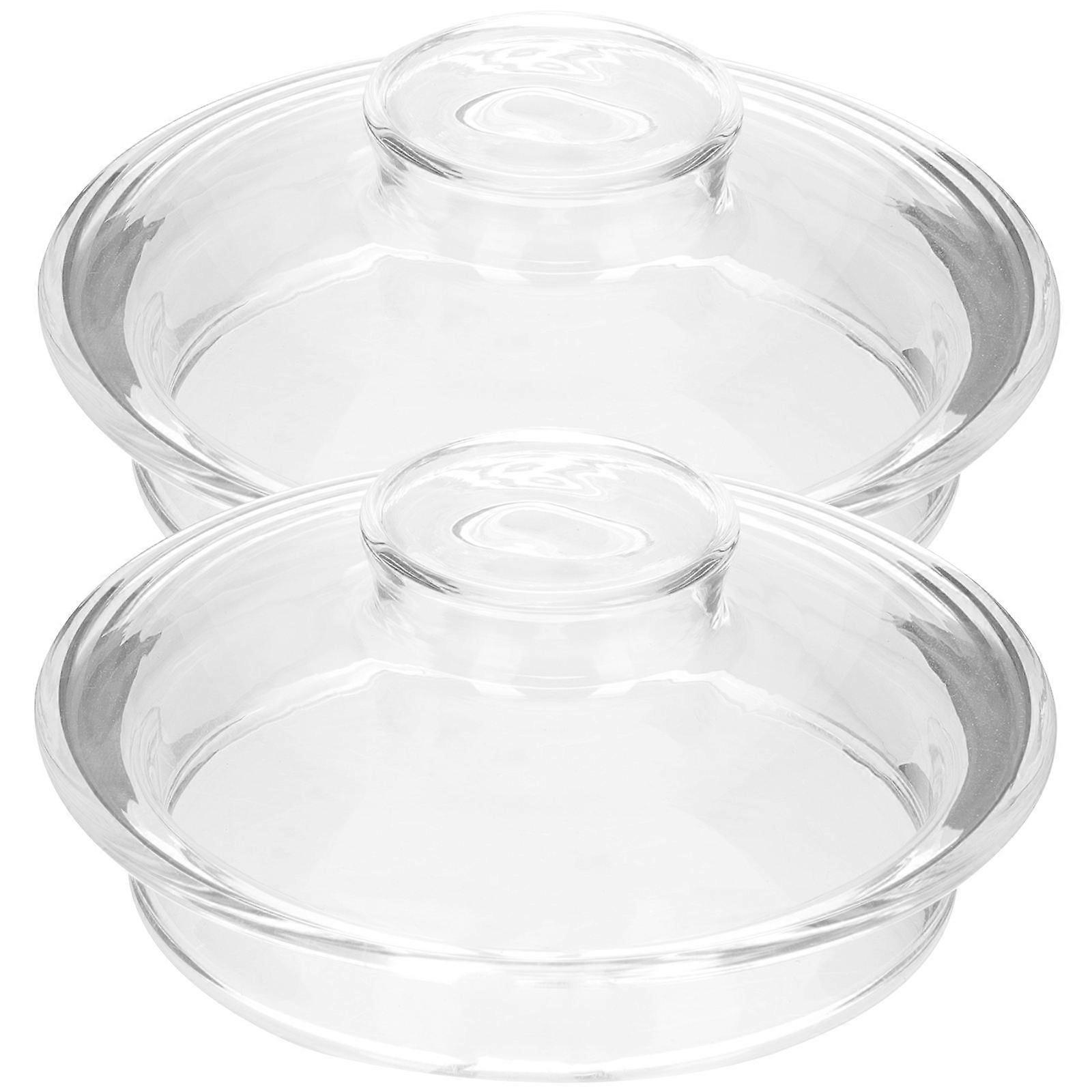 Transparent Glass Cup Covers 2pcs High Borosilicate Tea Cup Lids for Teapots and Cups Easy to Use and Sturdy for Daily Use