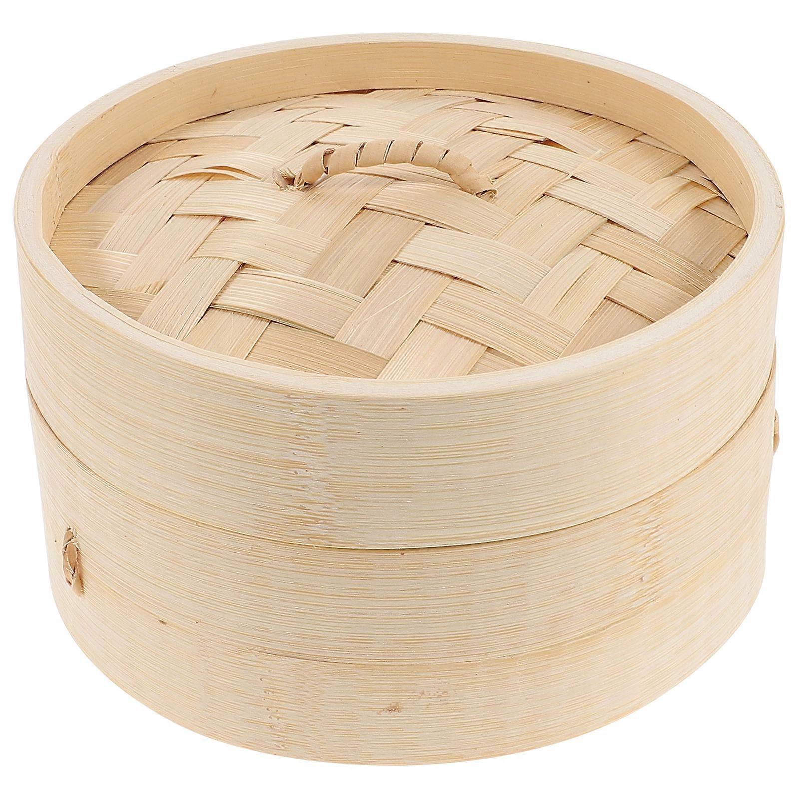 Traditional Bamboo Steamer Basket for Uniform Heat Distribution and Versatile Cooking