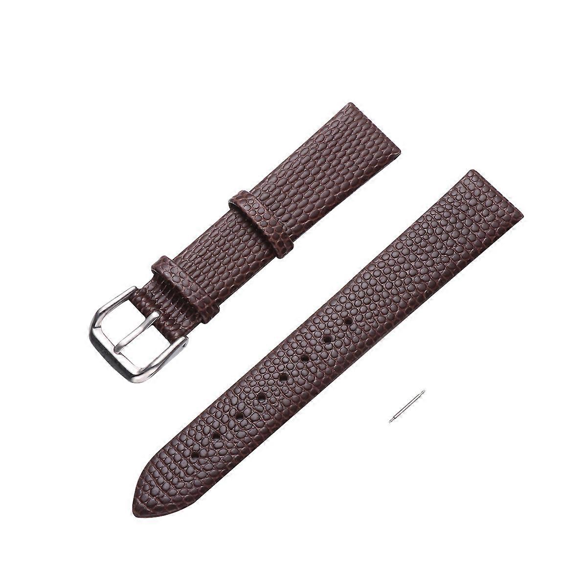 Replacement Watch Strap Lizard Pattern Watch Band Sweatproof Brown For Daily Wear 1Set