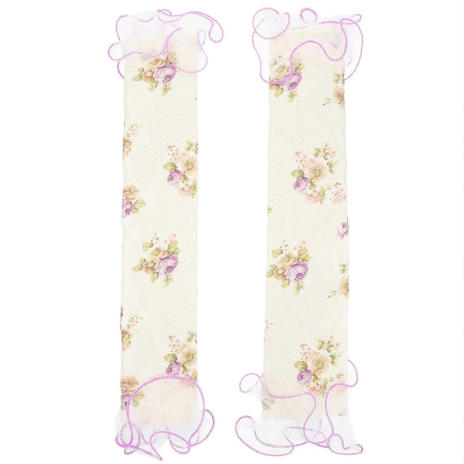 Refrigerator Door Handle Cover Lace Protector for Kitchen Appliance 2Pcs