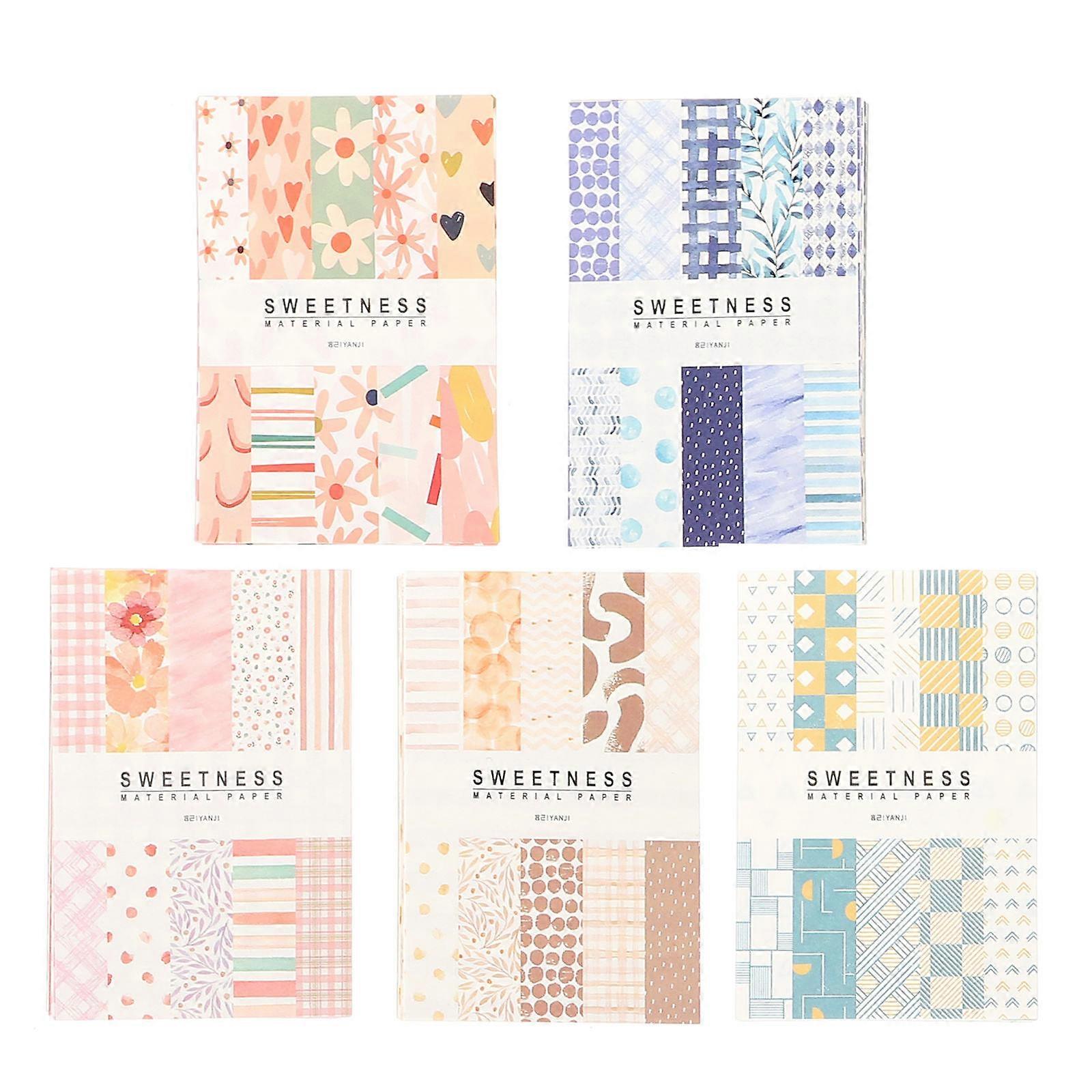Decorative Craft Paper Scrapbook Paper Crafts Card Making Multi Colored 0.01X5.6X8.3CM 5 Sets