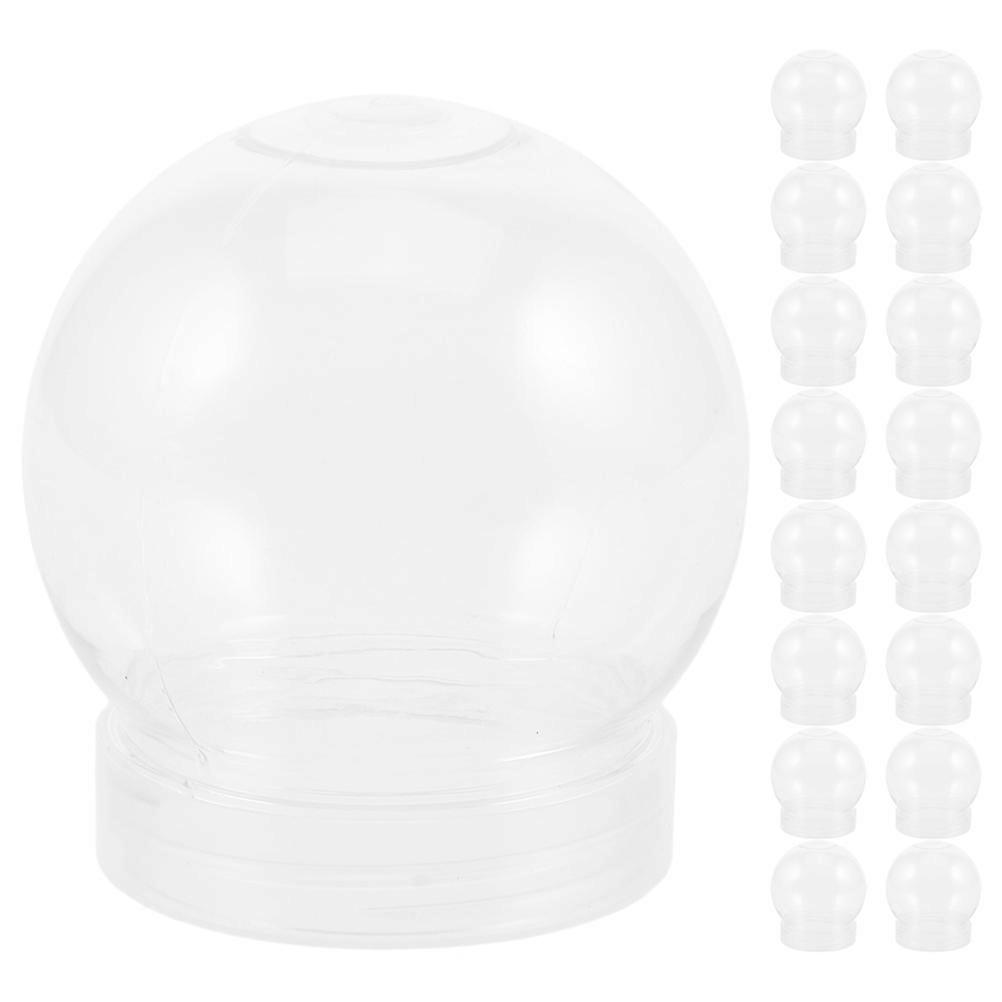 Diy Snow Globes Clear Plastic Snow Globe With Screw Cap For Crafting Storage Transportation 30Pack