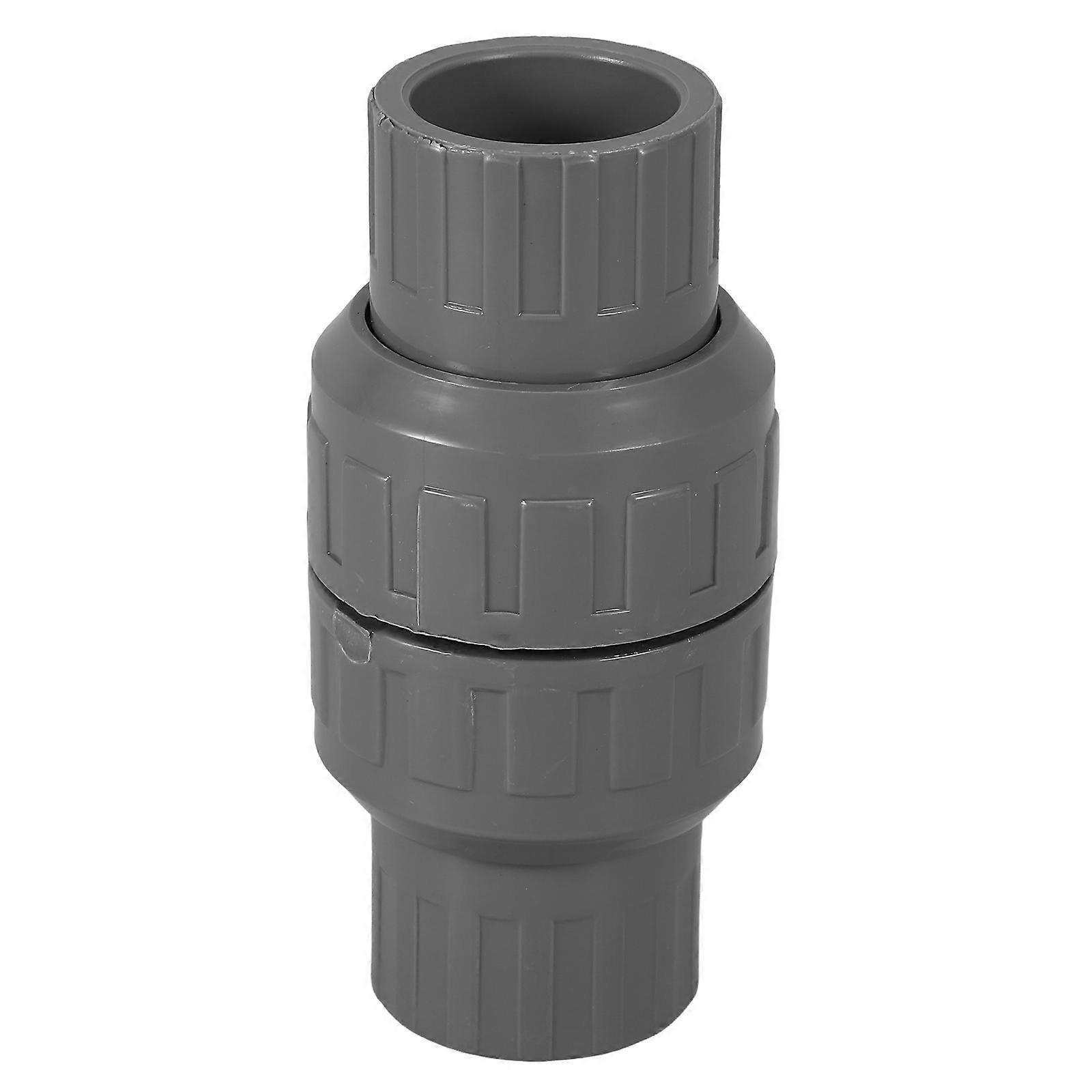 PVC Check Valve Dark Grey Leak-Proof Seal Pipeline Check Valve for Connecting