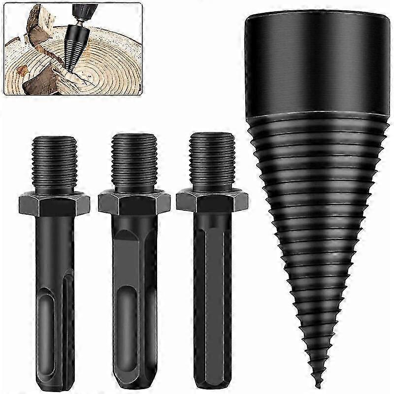 Log Splitters,42mm Wood Splitter Drill Bit, Tapered Wood Splitter for Wood Drill and Wood Milling Cutter, Durable Splitting Screw Cone Wood Chipper To