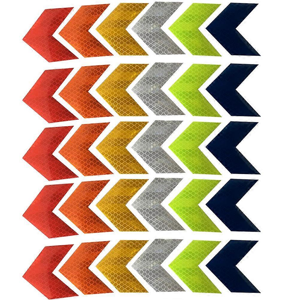 Reflective Arrow Window Sticker for Car Use 50Pcs Waterproof Pet Decals