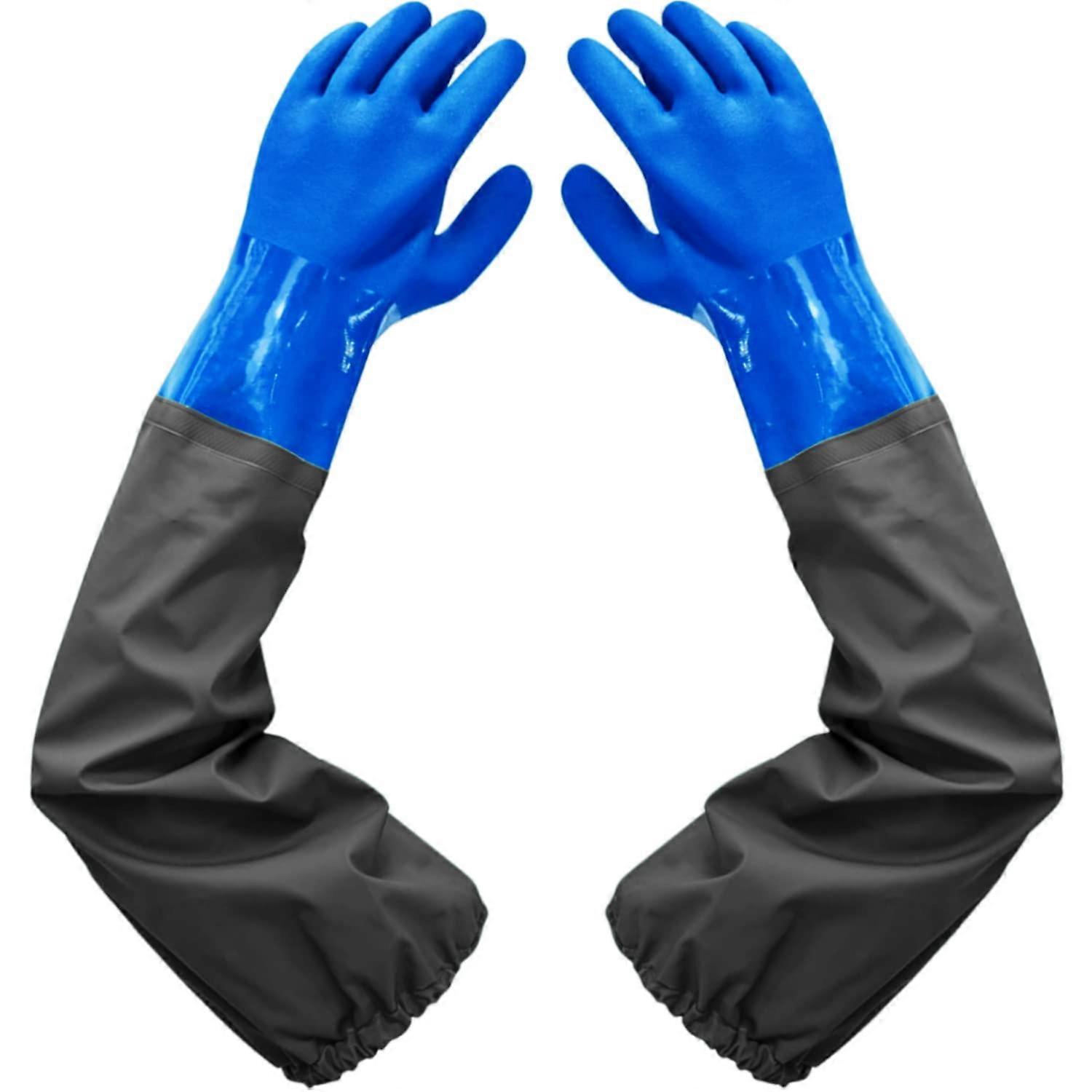 Luvas Impermeáveis - Luvas de Borracha - Luvas de Limpeza de Lagoas, 26 polegadas